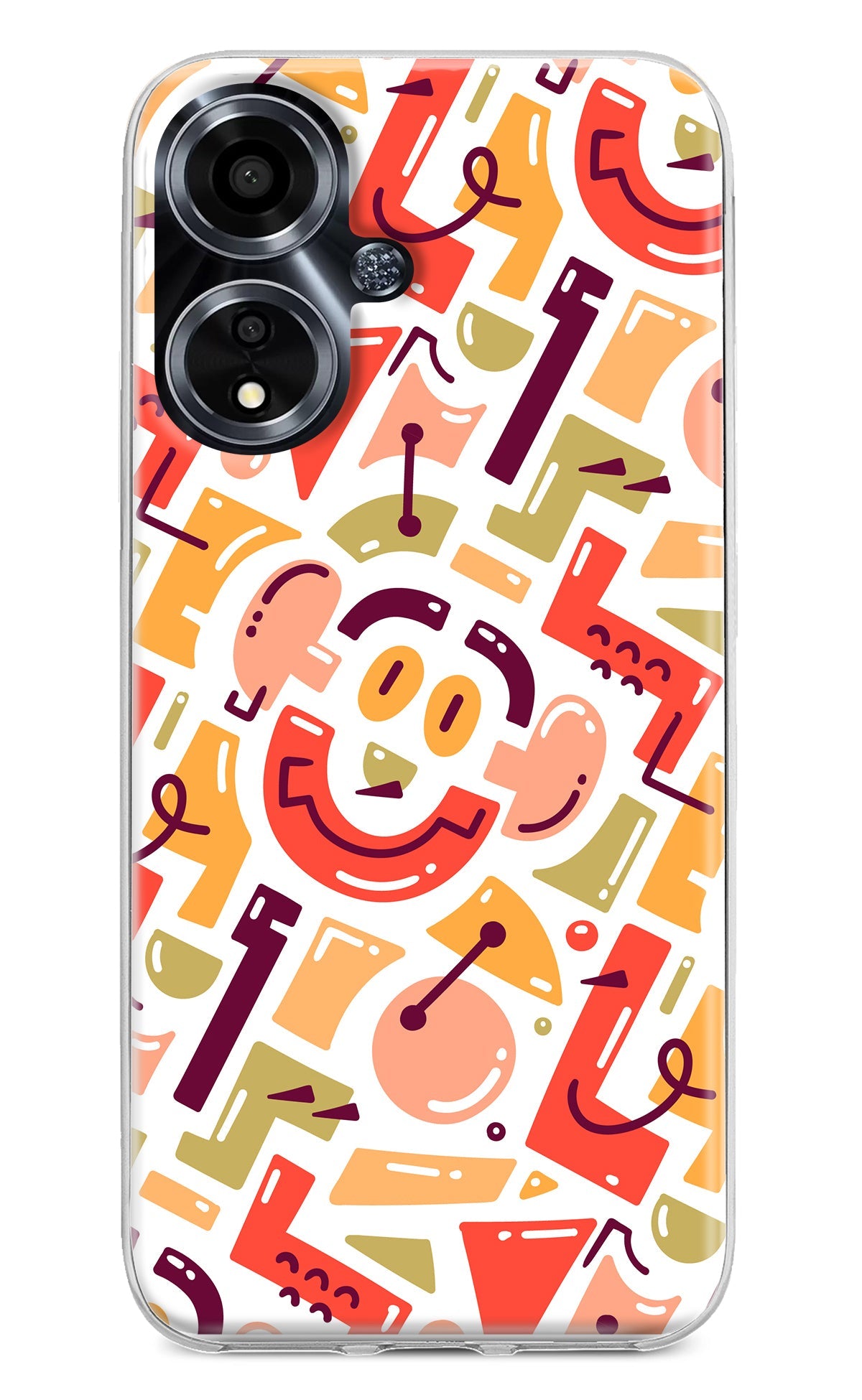 Doodle Pattern Oppo A59 5G Back Cover