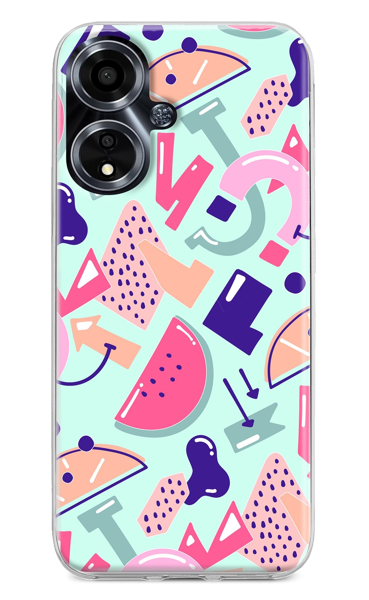 Doodle Pattern Oppo A59 5G Back Cover