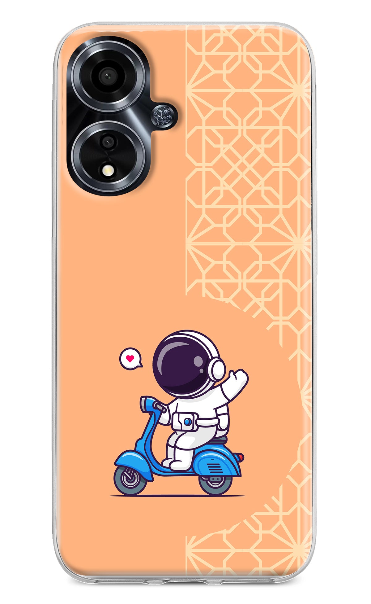 Cute Astronaut Riding Oppo A59 5G Back Cover