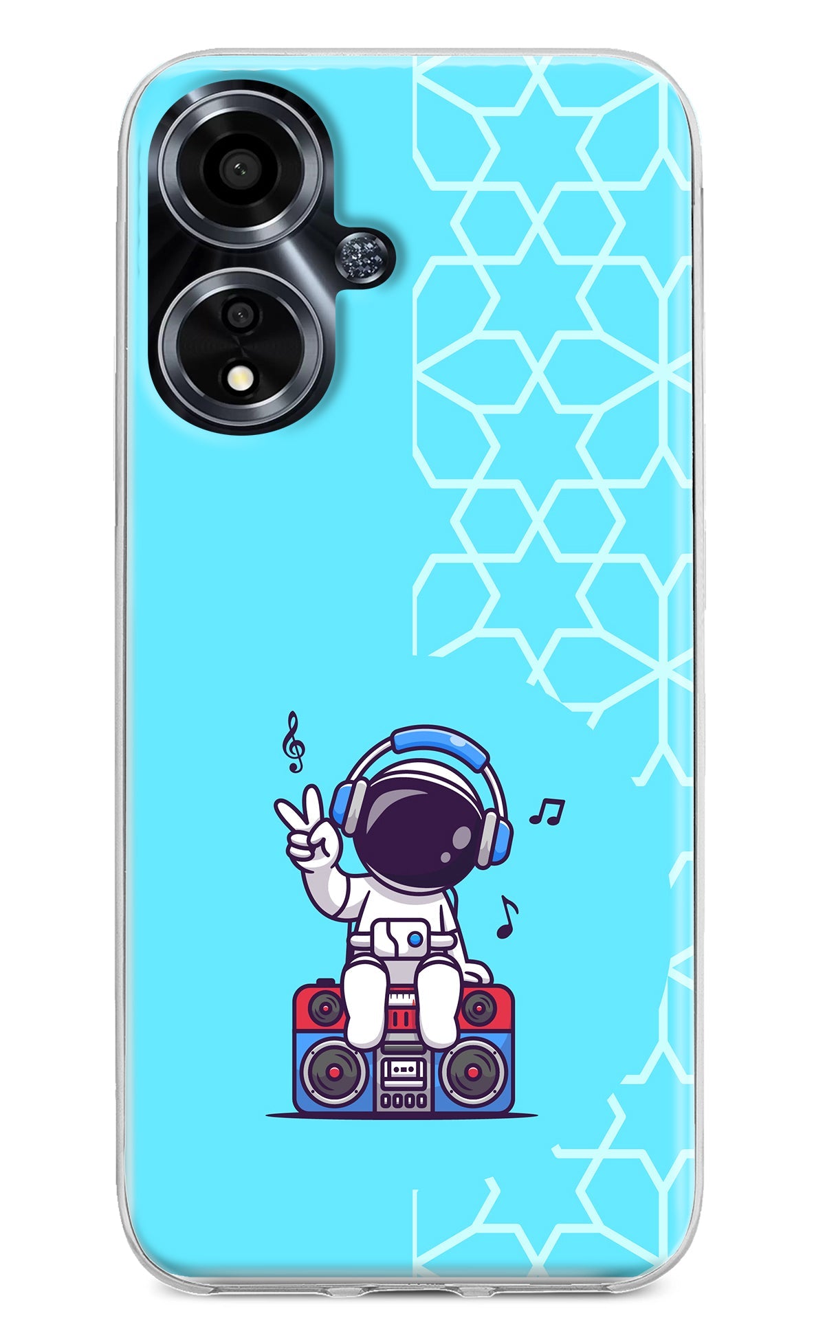 Cute Astronaut Chilling Oppo A59 5G Back Cover