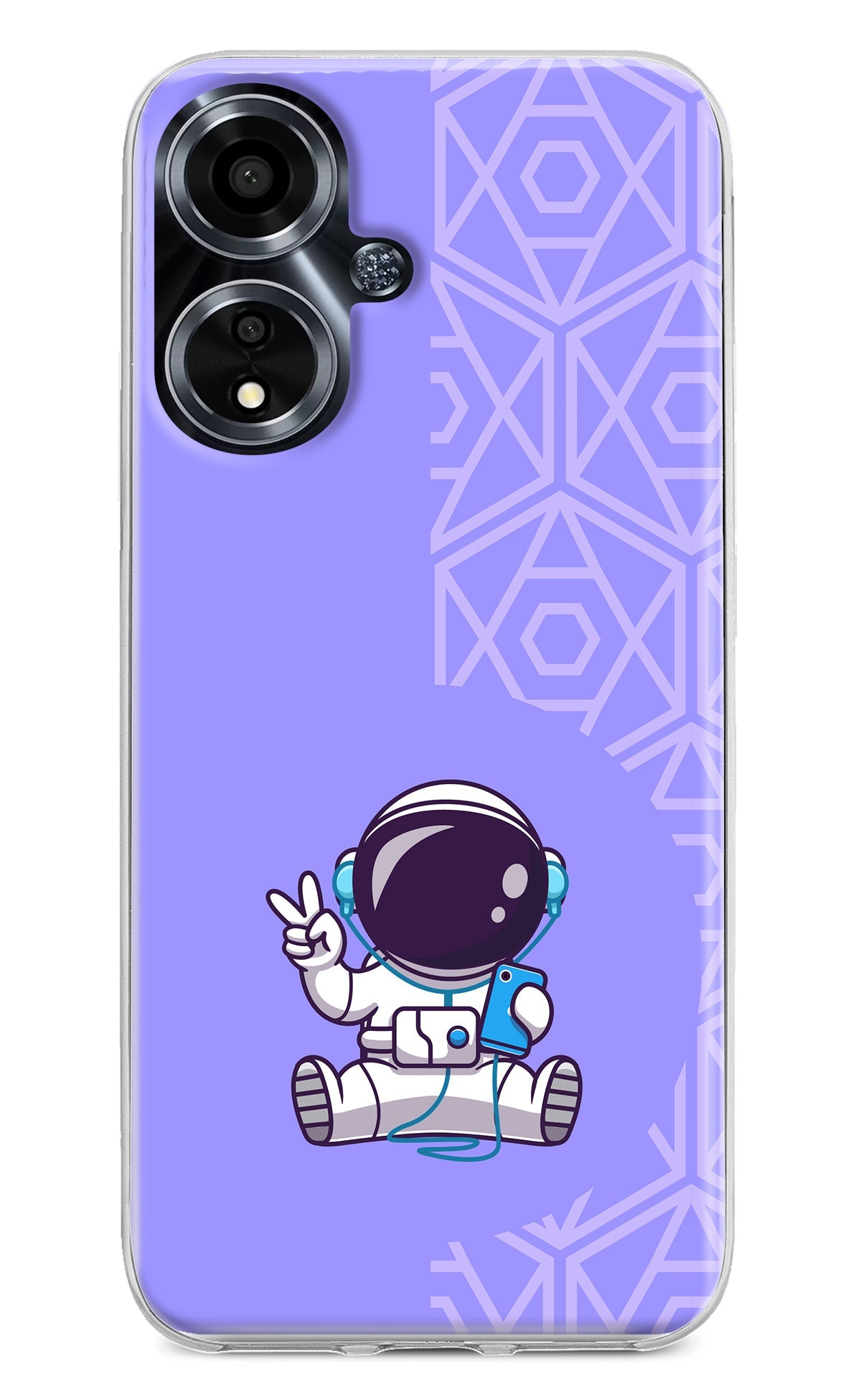 Cute Astronaut Chilling Oppo A59 5G Back Cover