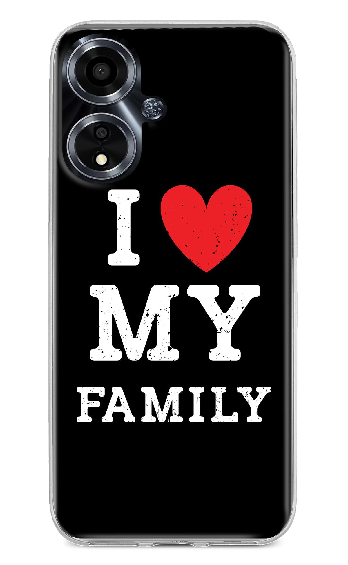 I Love My Family Oppo A59 5G Back Cover