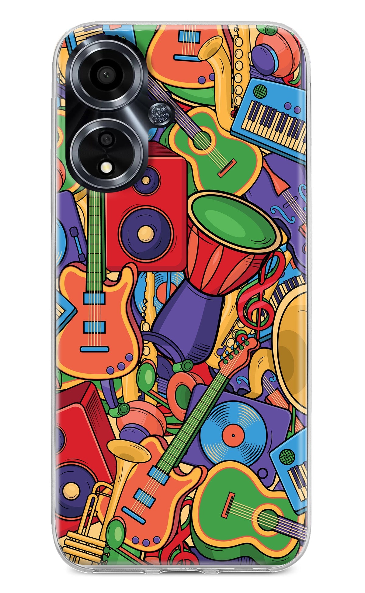 Music Instrument Doodle Oppo A59 5G Back Cover