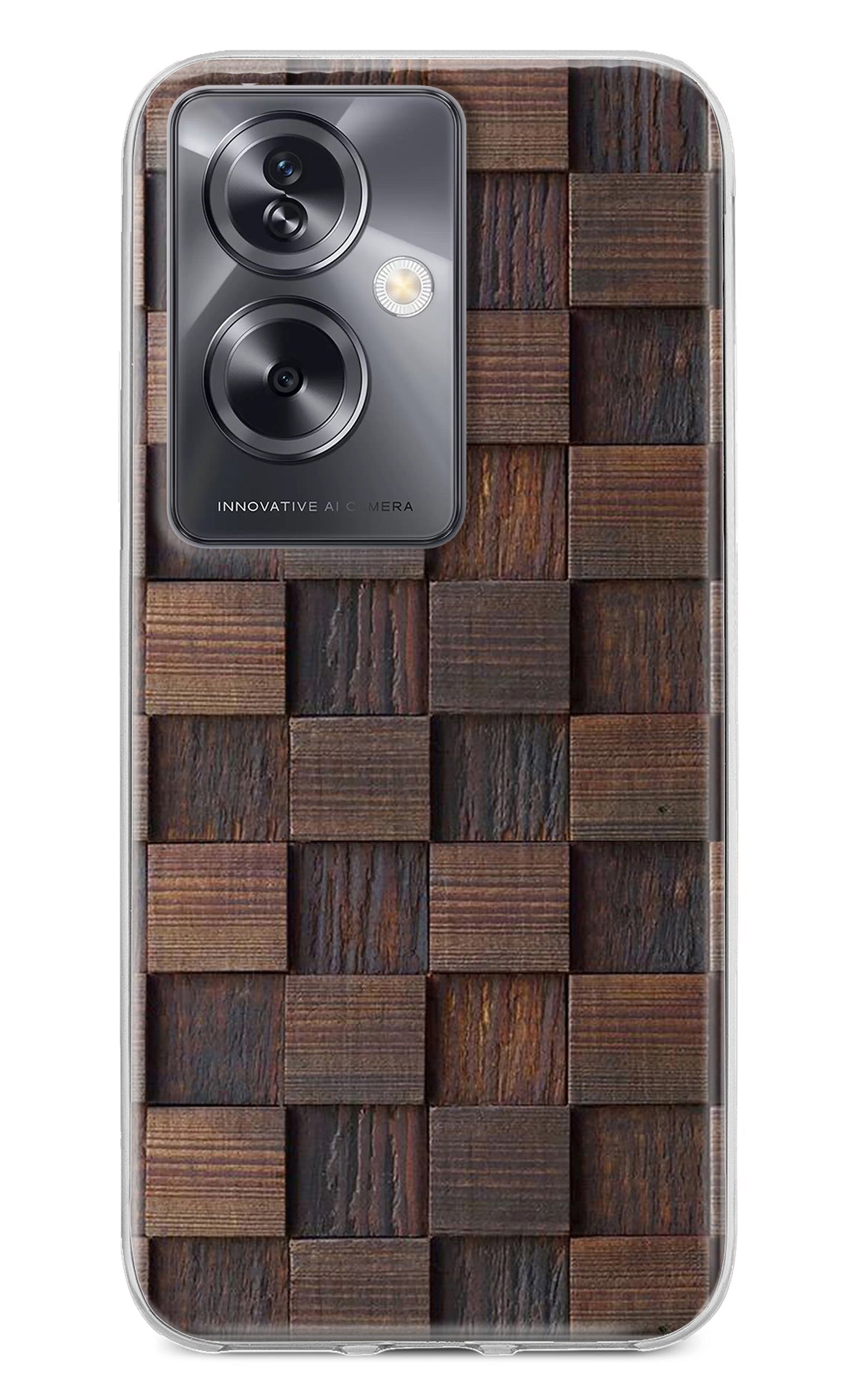Wooden Cube Design Oppo A79 5G Back Cover