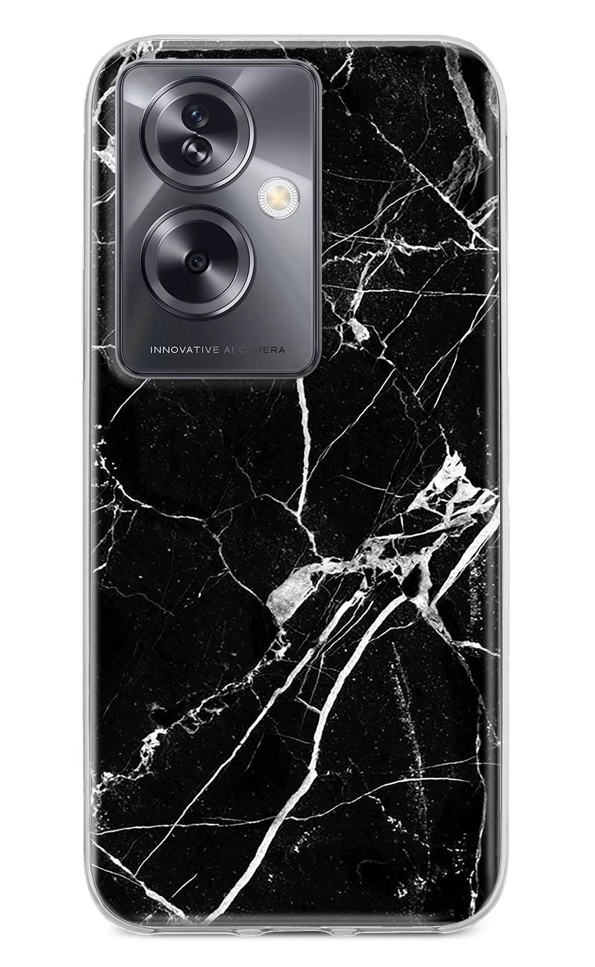 Black Marble Pattern Oppo A79 5G Back Cover
