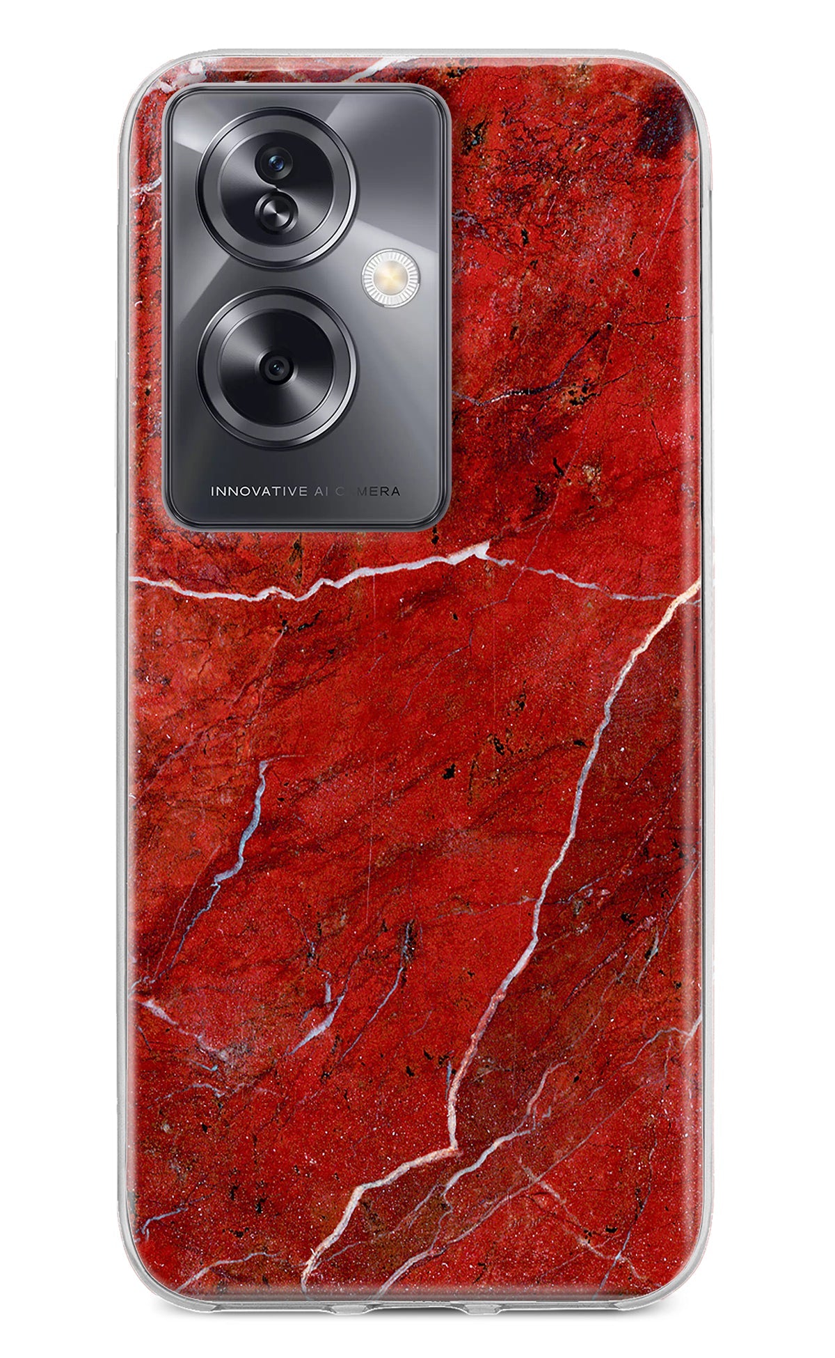 Red Marble Design Oppo A79 5G Back Cover