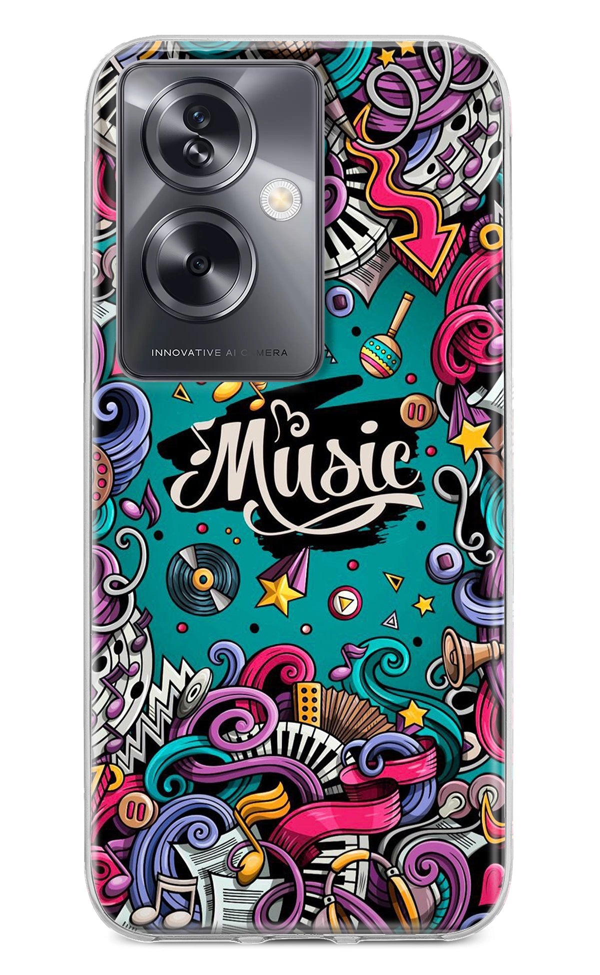 Music Graffiti Oppo A79 5G Back Cover