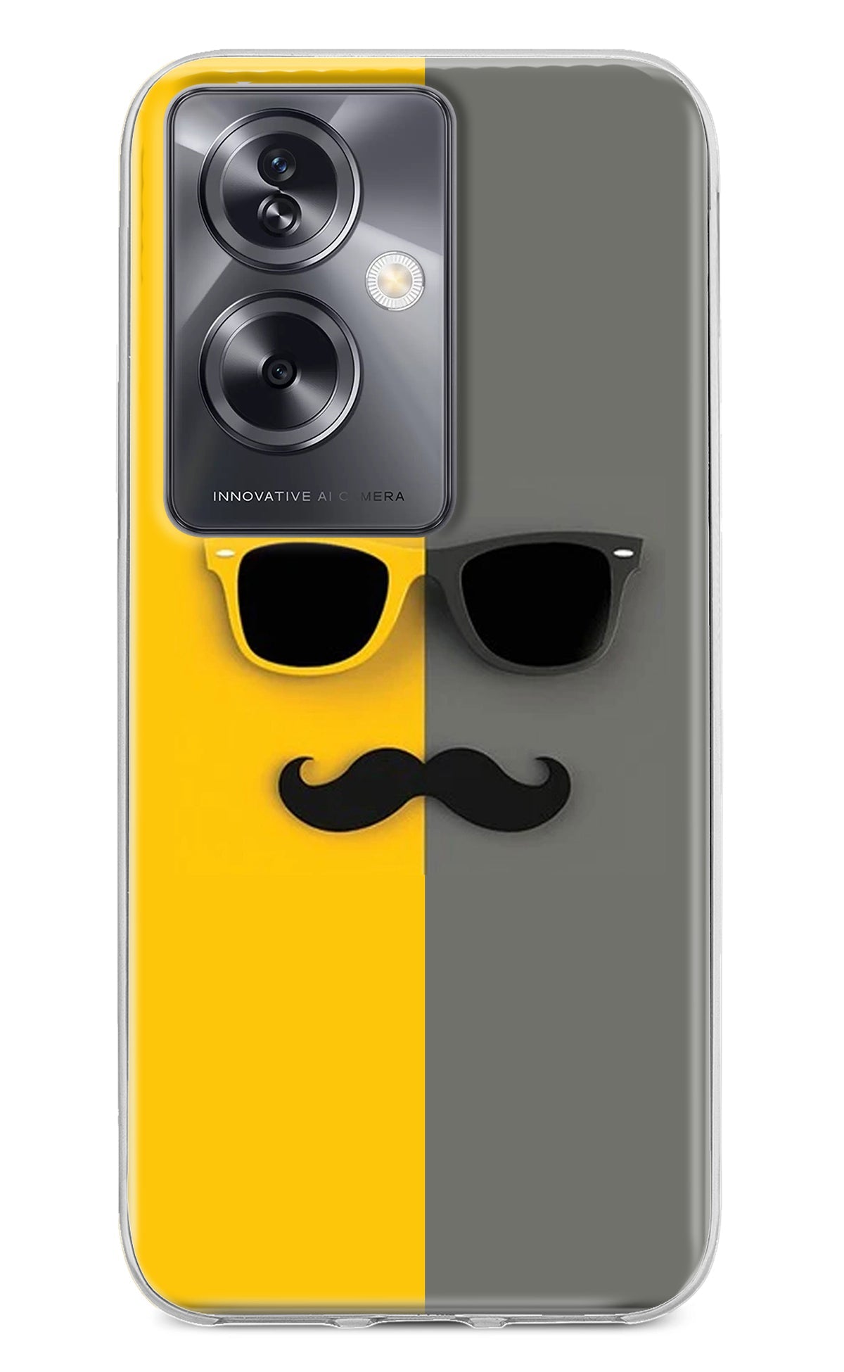 Sunglasses with Mustache Oppo A79 5G Back Cover