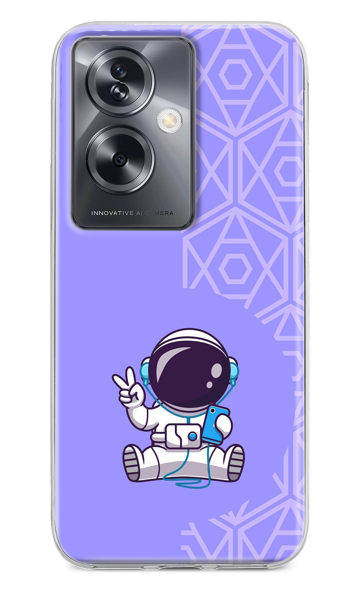 Cute Astronaut Chilling Oppo A79 5G Back Cover