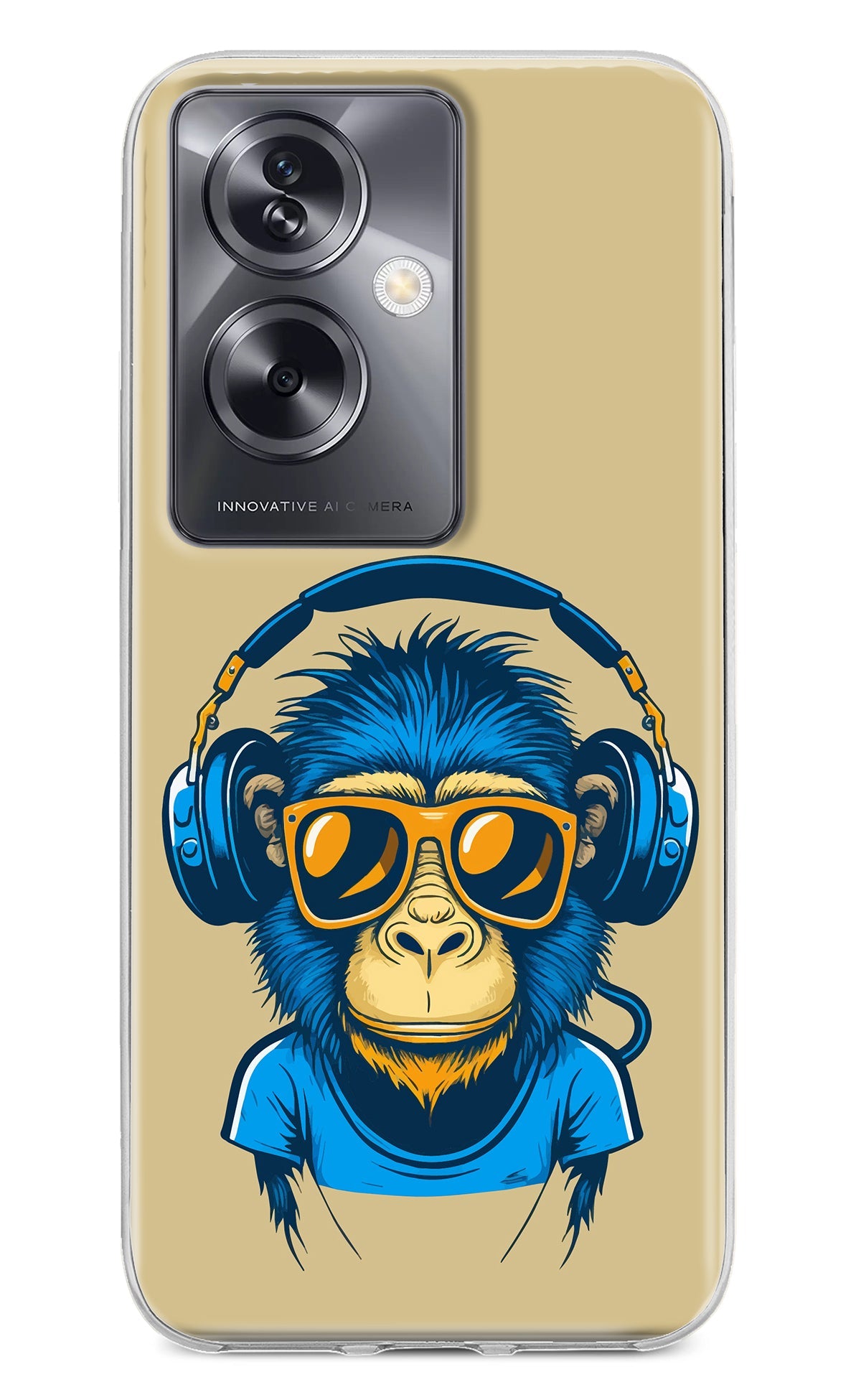 Monkey Headphone Oppo A79 5G Back Cover