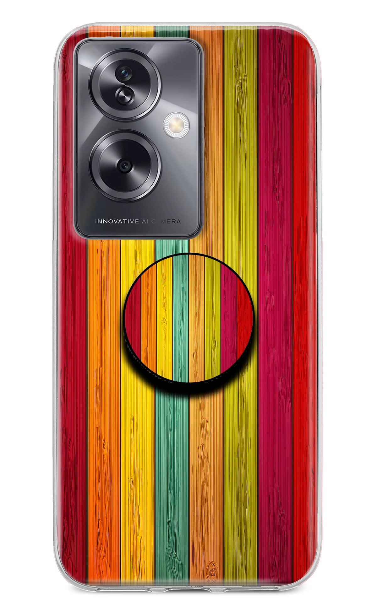 Multicolor Wooden Oppo A79 5G Pop Case