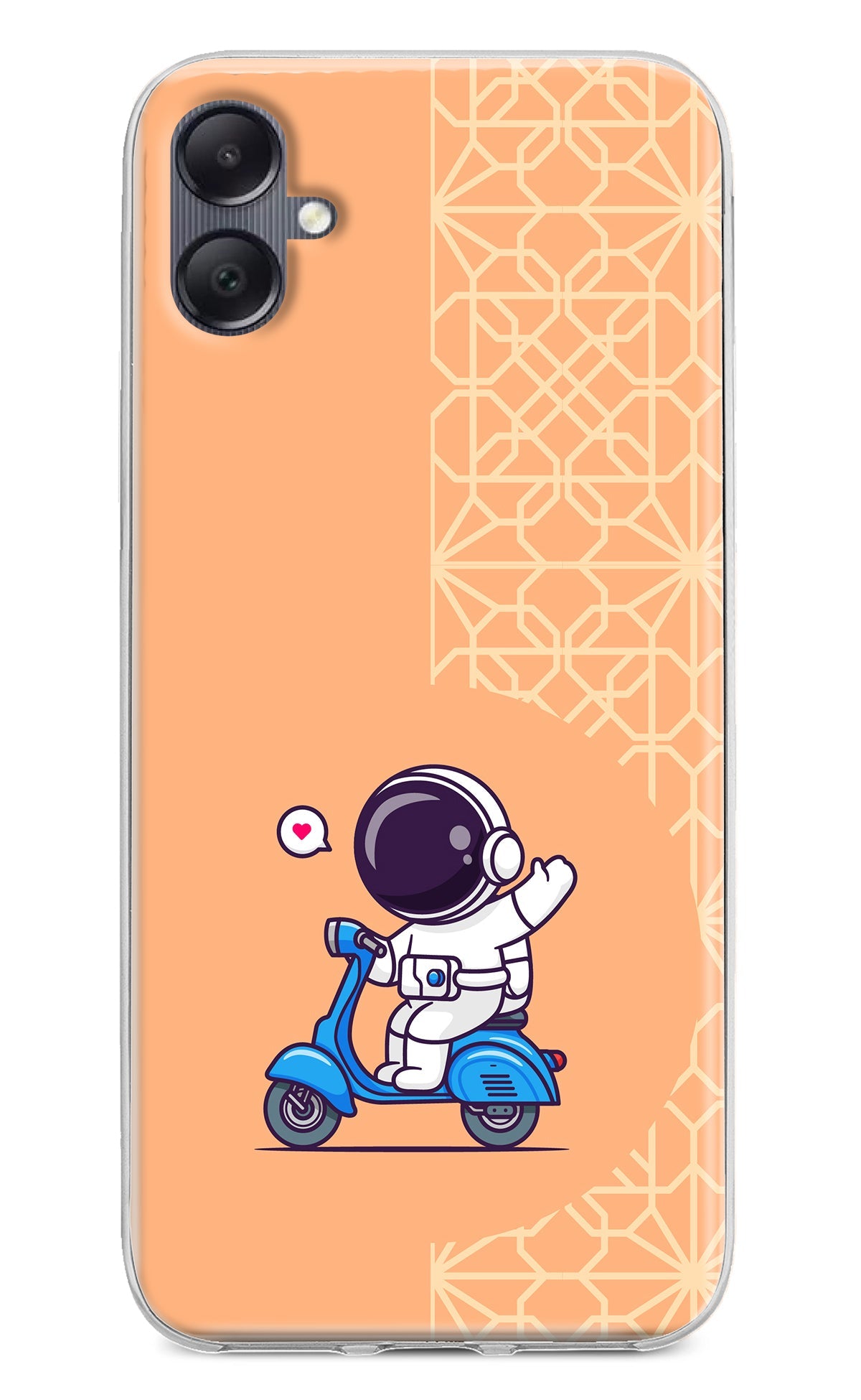 Cute Astronaut Riding Samsung A05 Back Cover