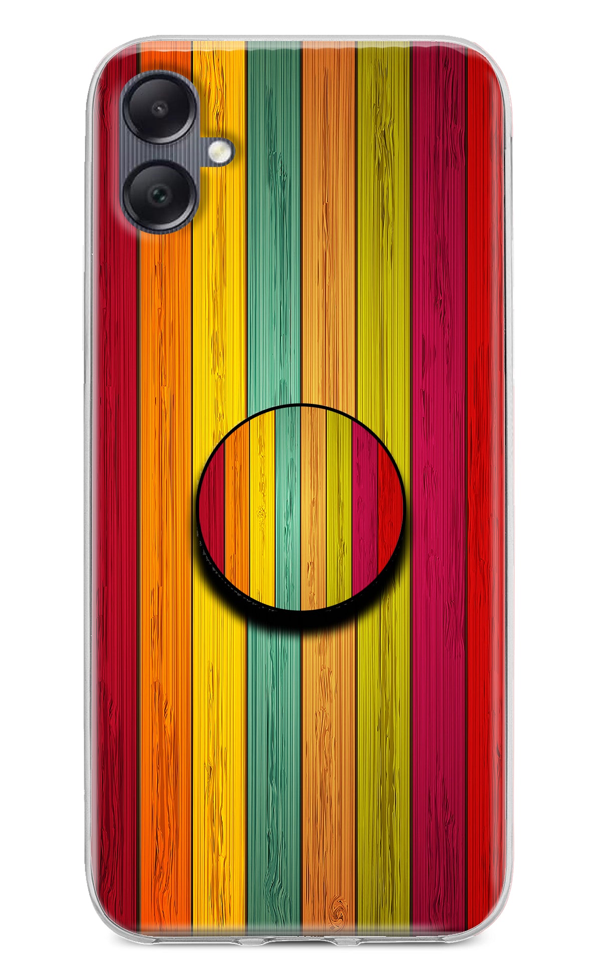 Multicolor Wooden Samsung A05 Pop Case