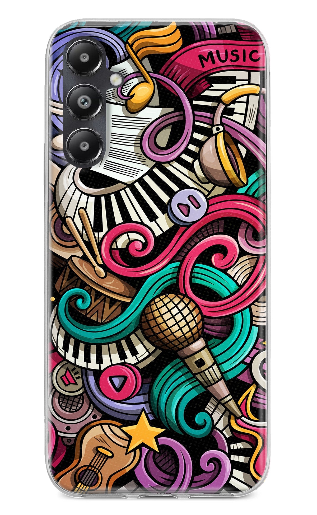 Music Abstract Samsung A05s Back Cover