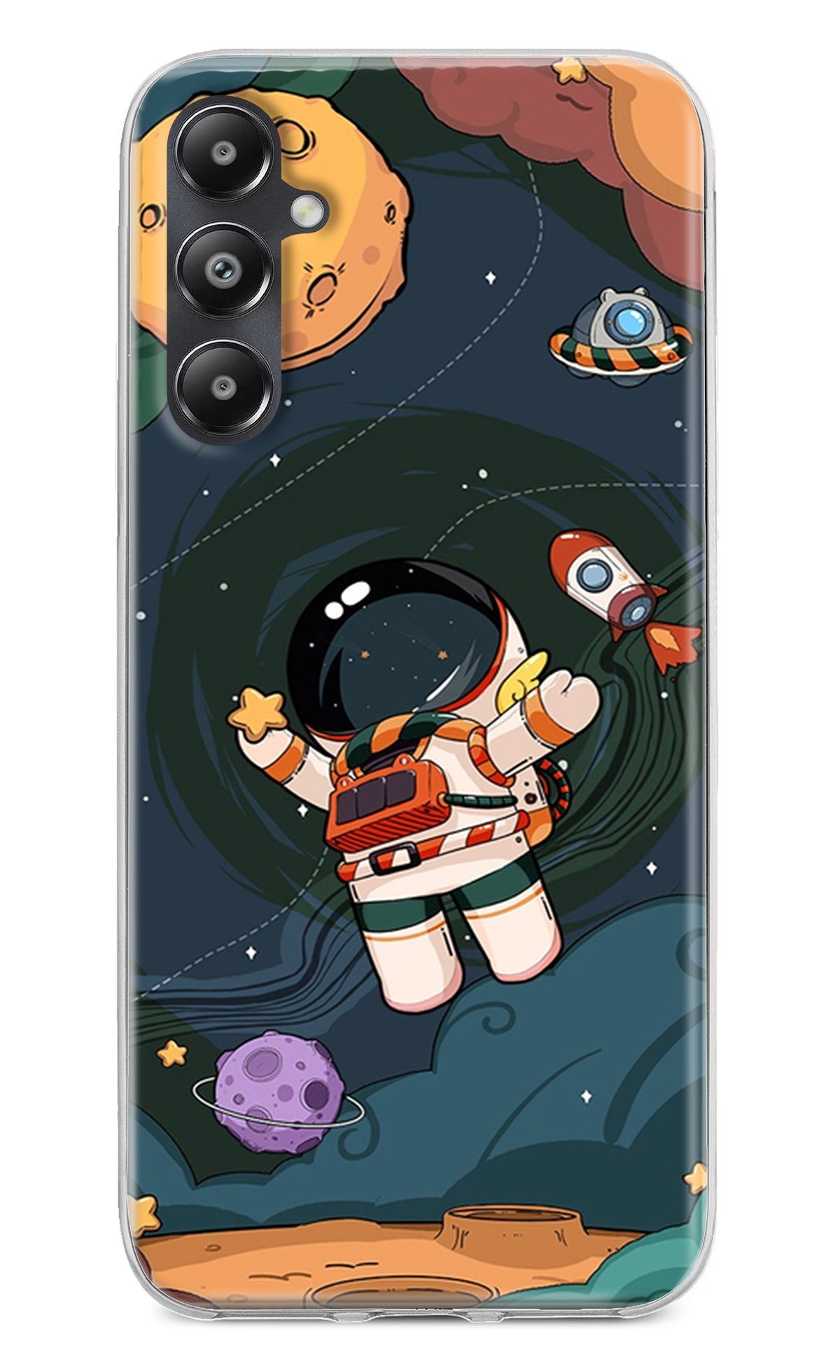 Cartoon Astronaut Samsung A05s Back Cover