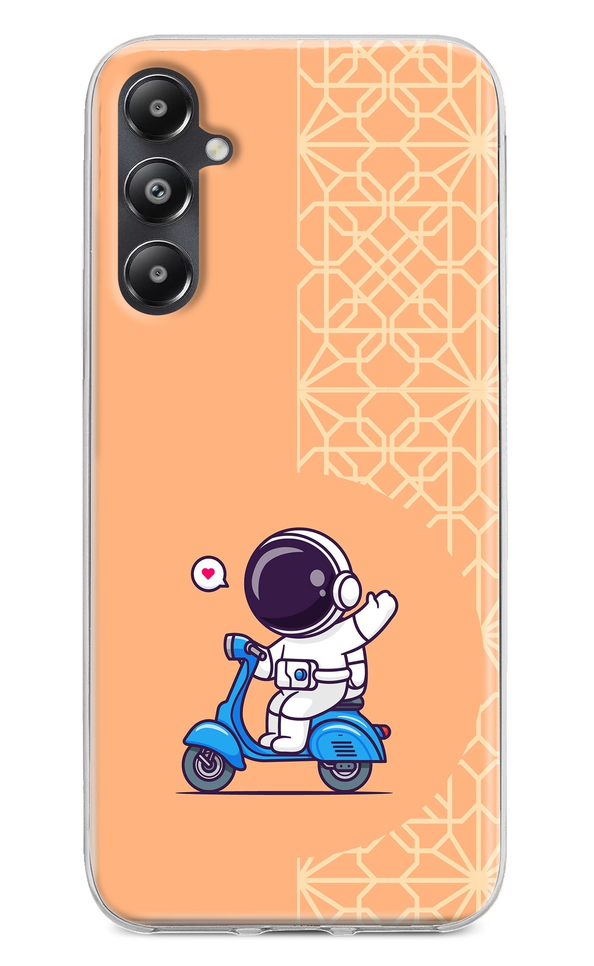 Cute Astronaut Riding Samsung A05s Back Cover