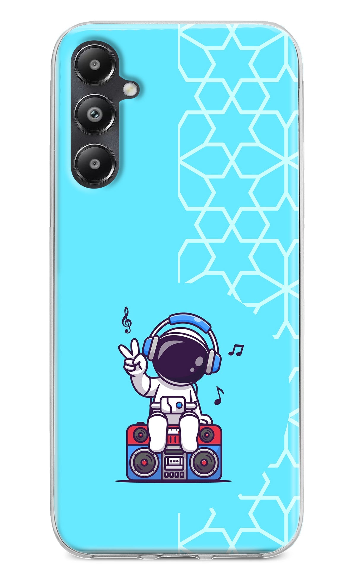 Cute Astronaut Chilling Samsung A05s Back Cover