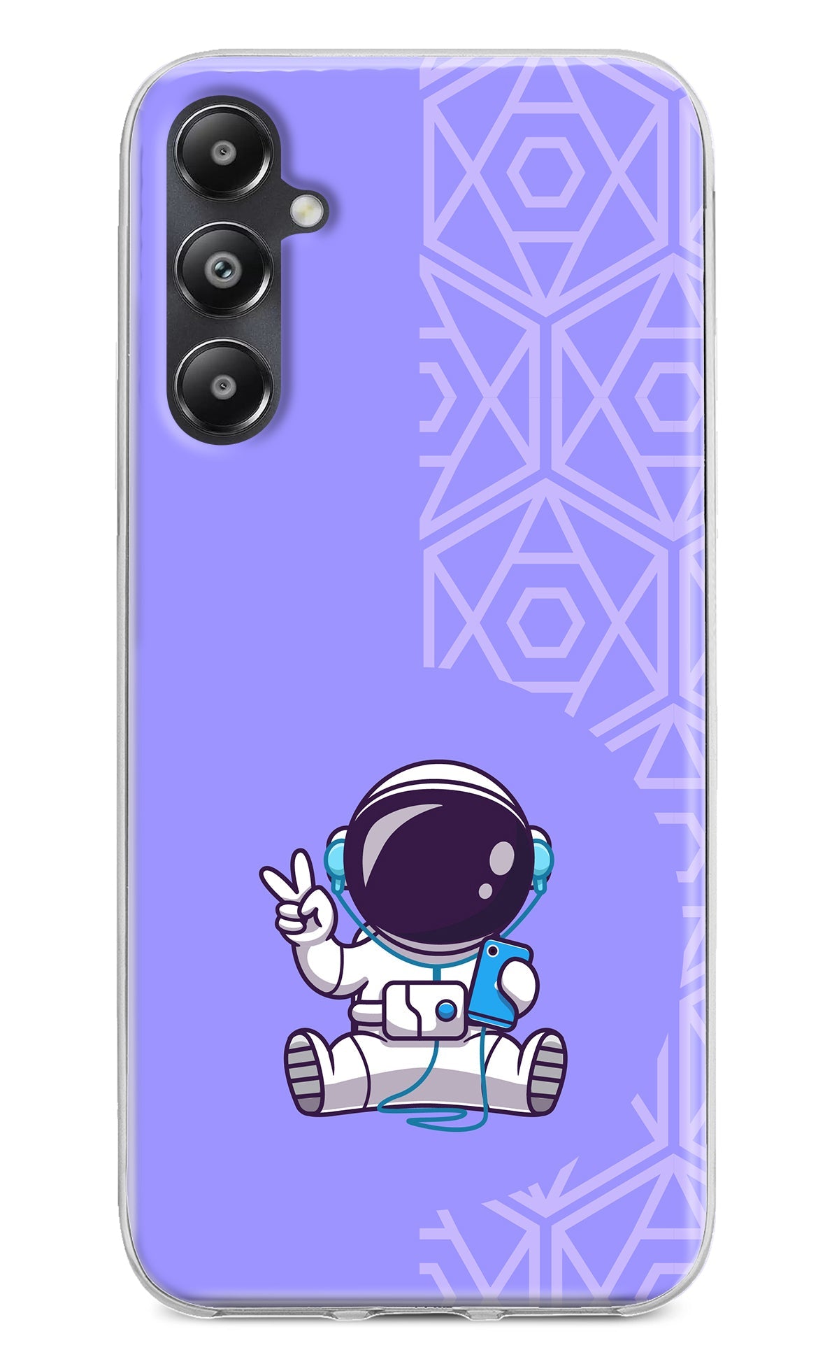 Cute Astronaut Chilling Samsung A05s Back Cover