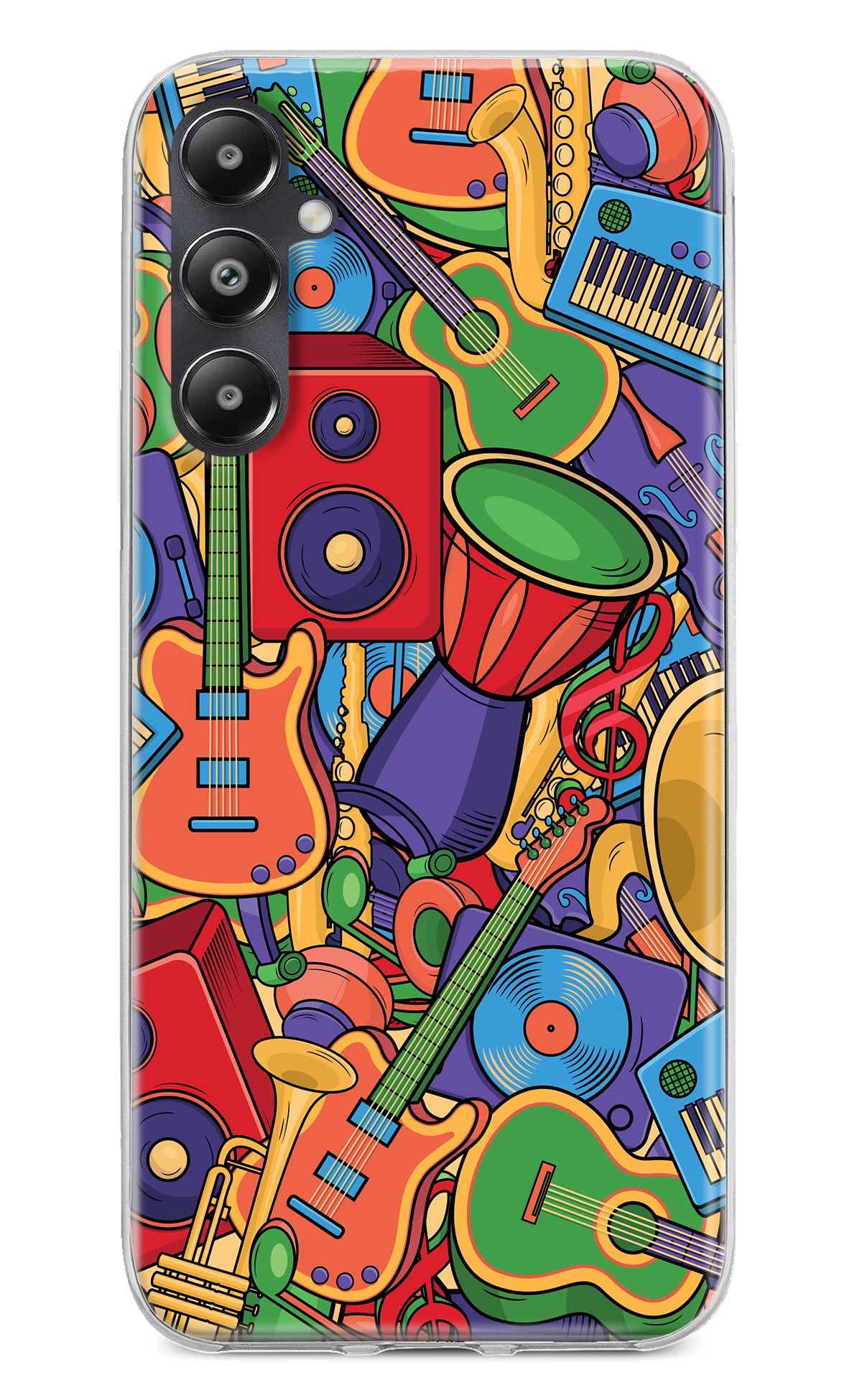 Music Instrument Doodle Samsung A05s Back Cover