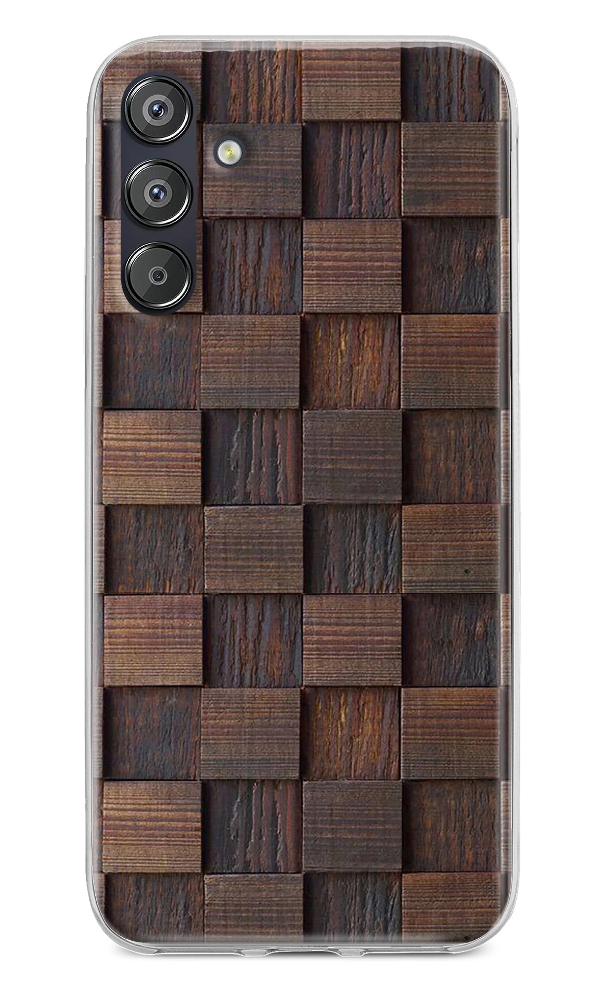 Wooden Cube Design Samsung F15 5G Back Cover