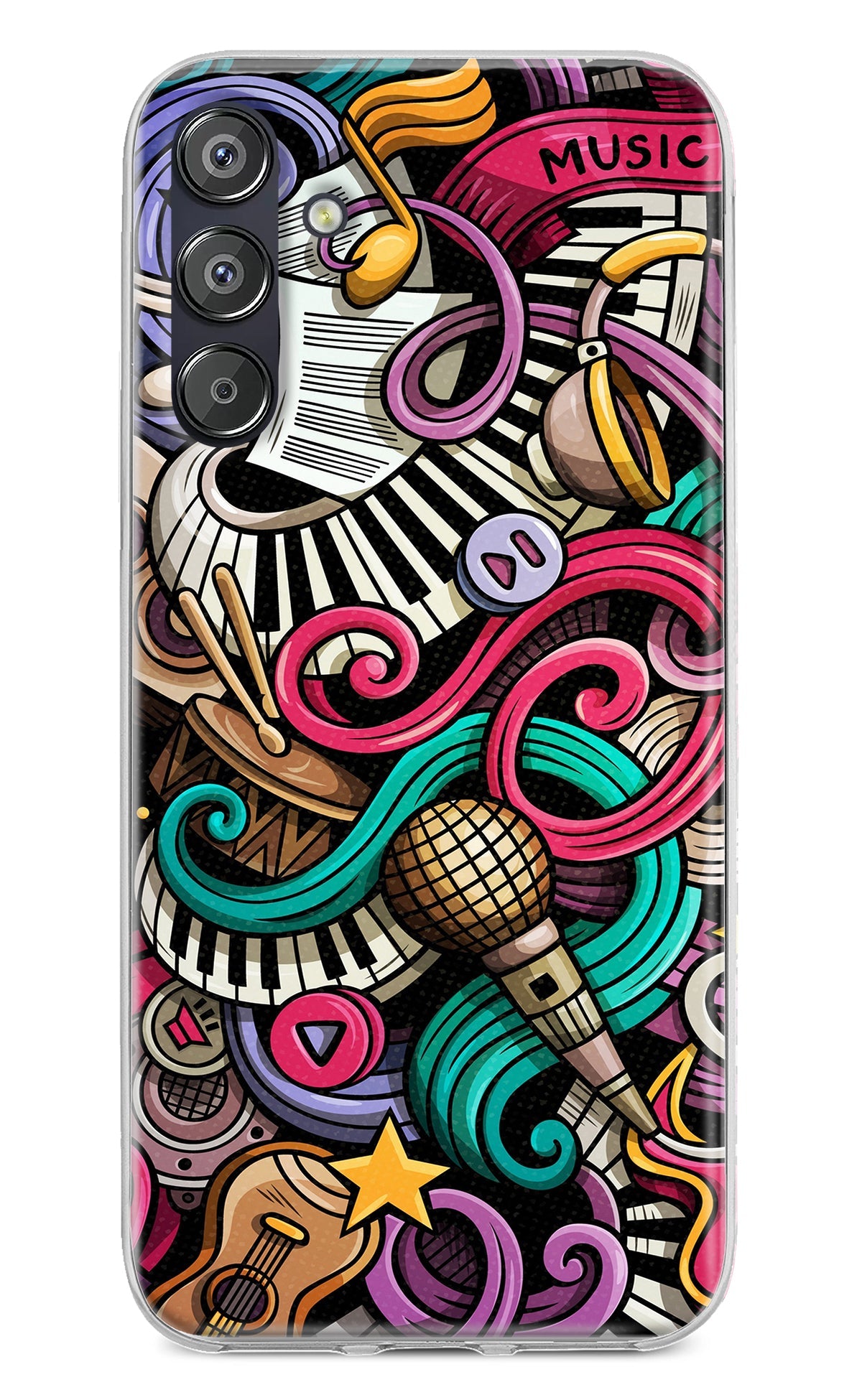 Music Abstract Samsung F15 5G Back Cover