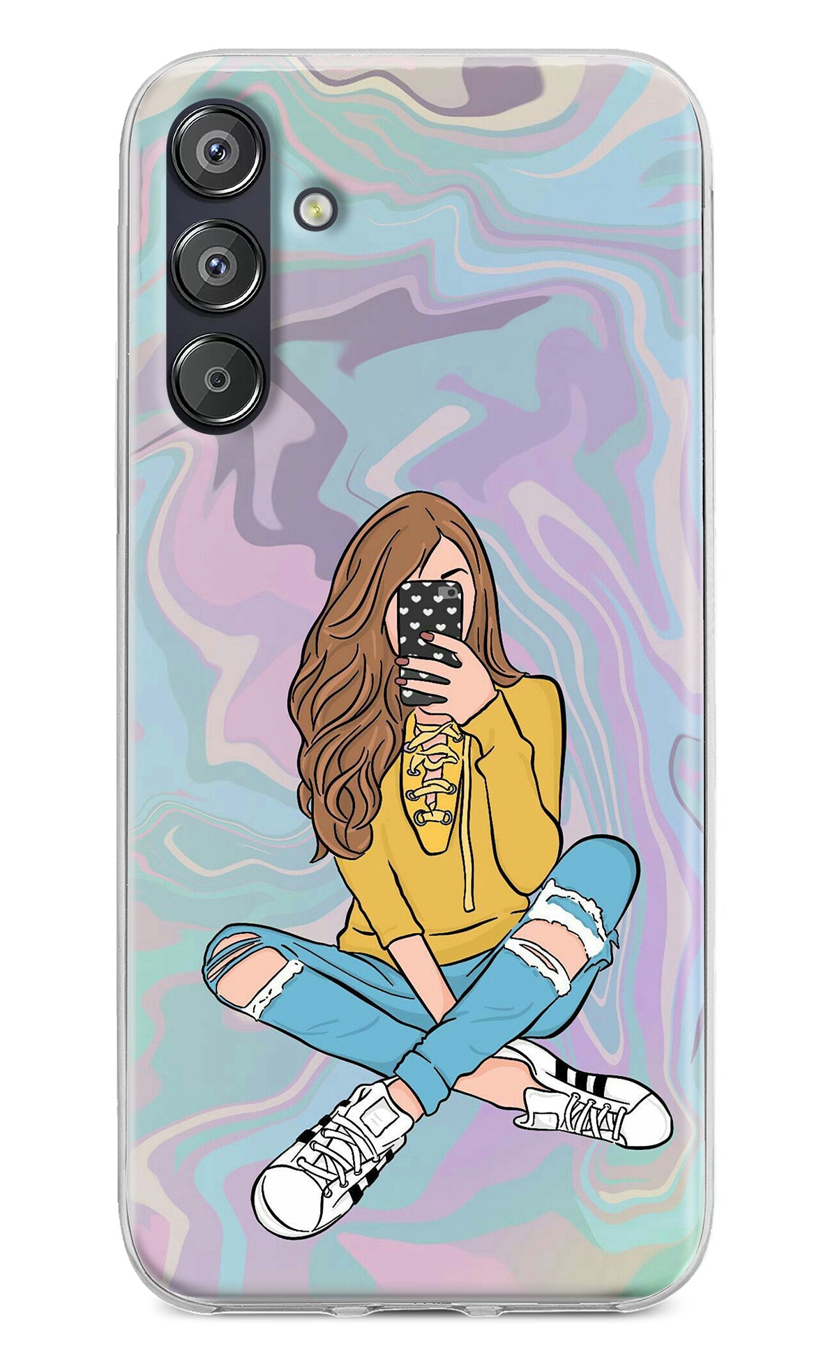 Selfie Girl Samsung F15 5G Back Cover