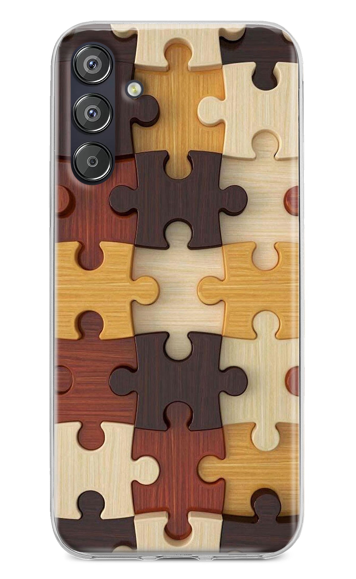 Wooden Puzzle Samsung F15 5G Back Cover