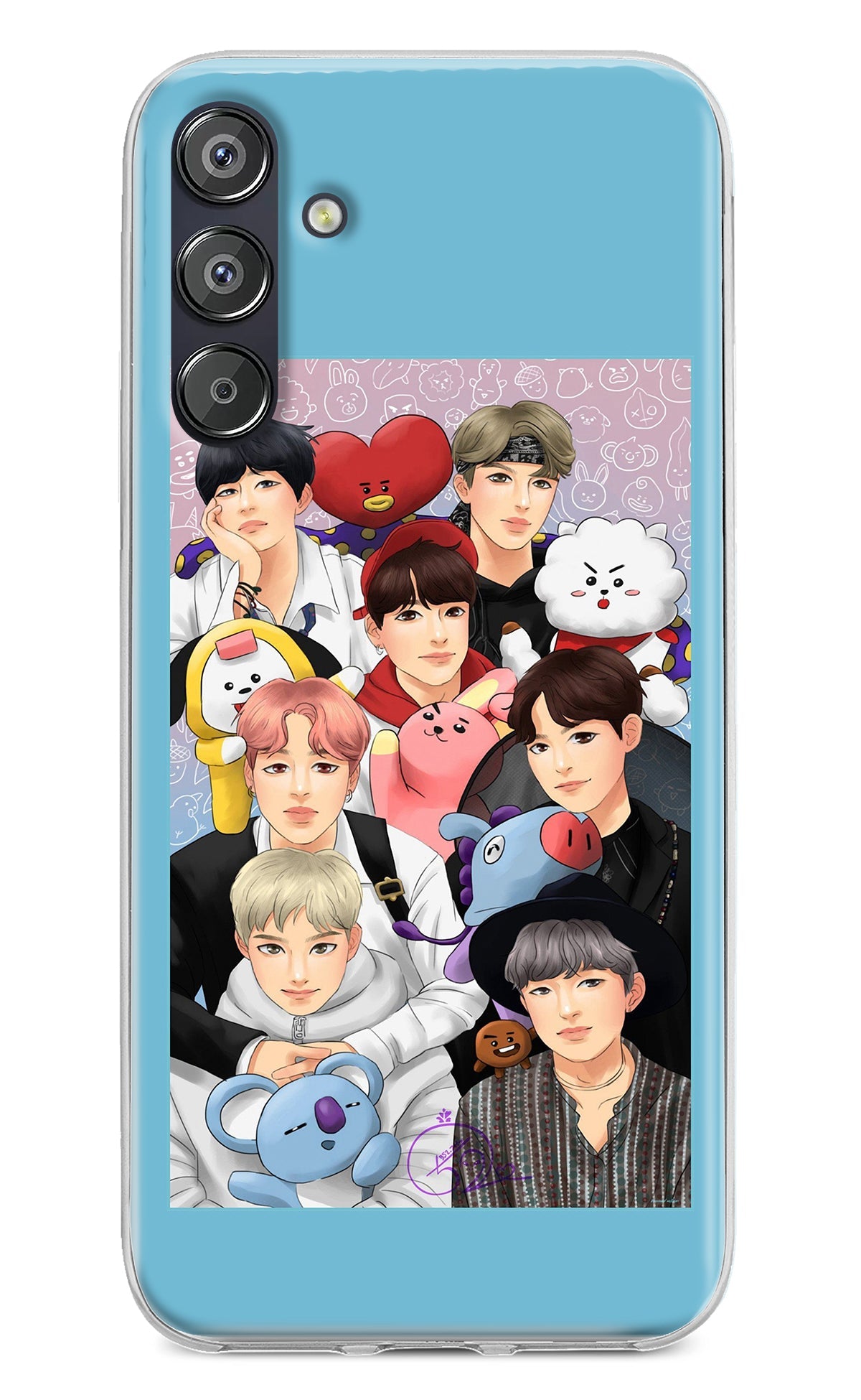 BTS with animals Samsung F15 5G Back Cover