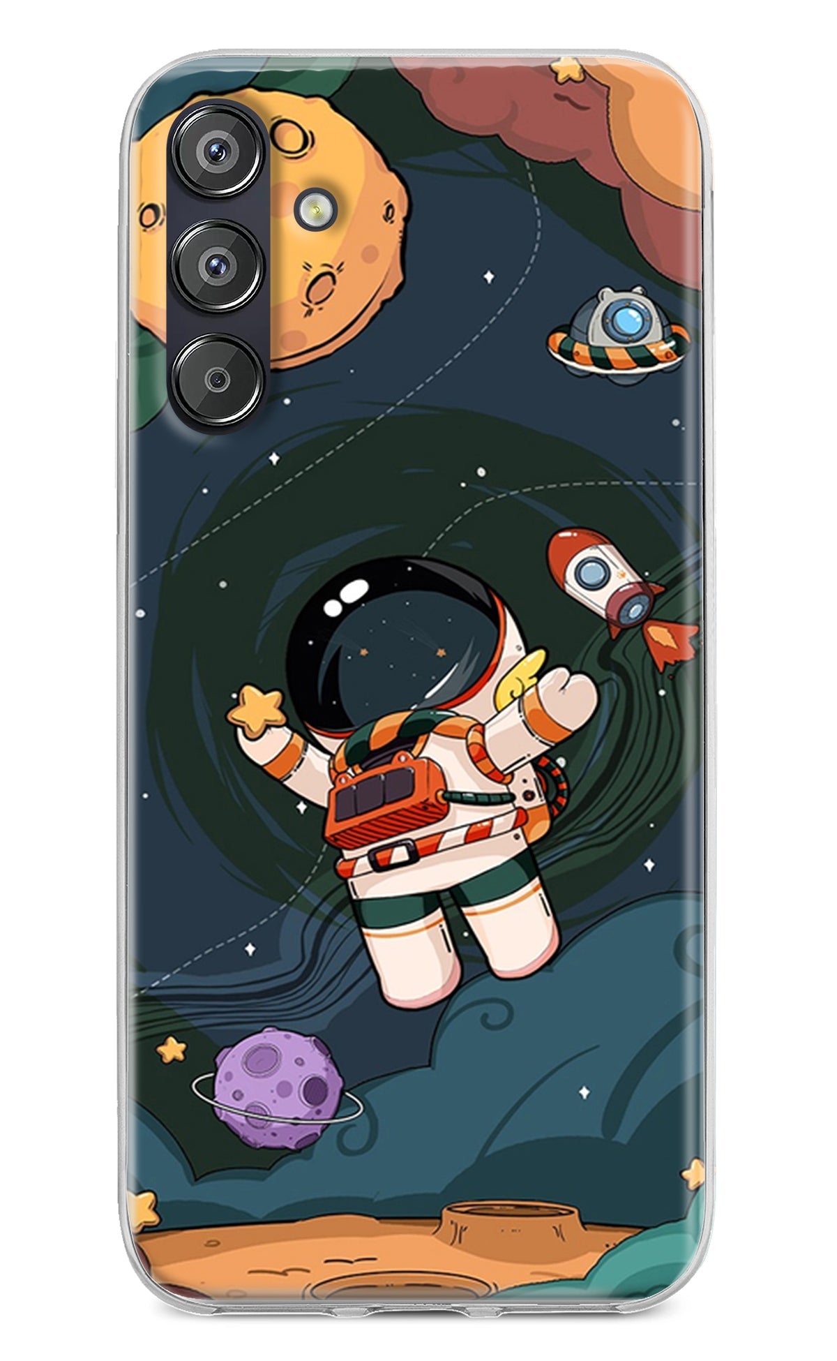 Cartoon Astronaut Samsung F15 5G Back Cover