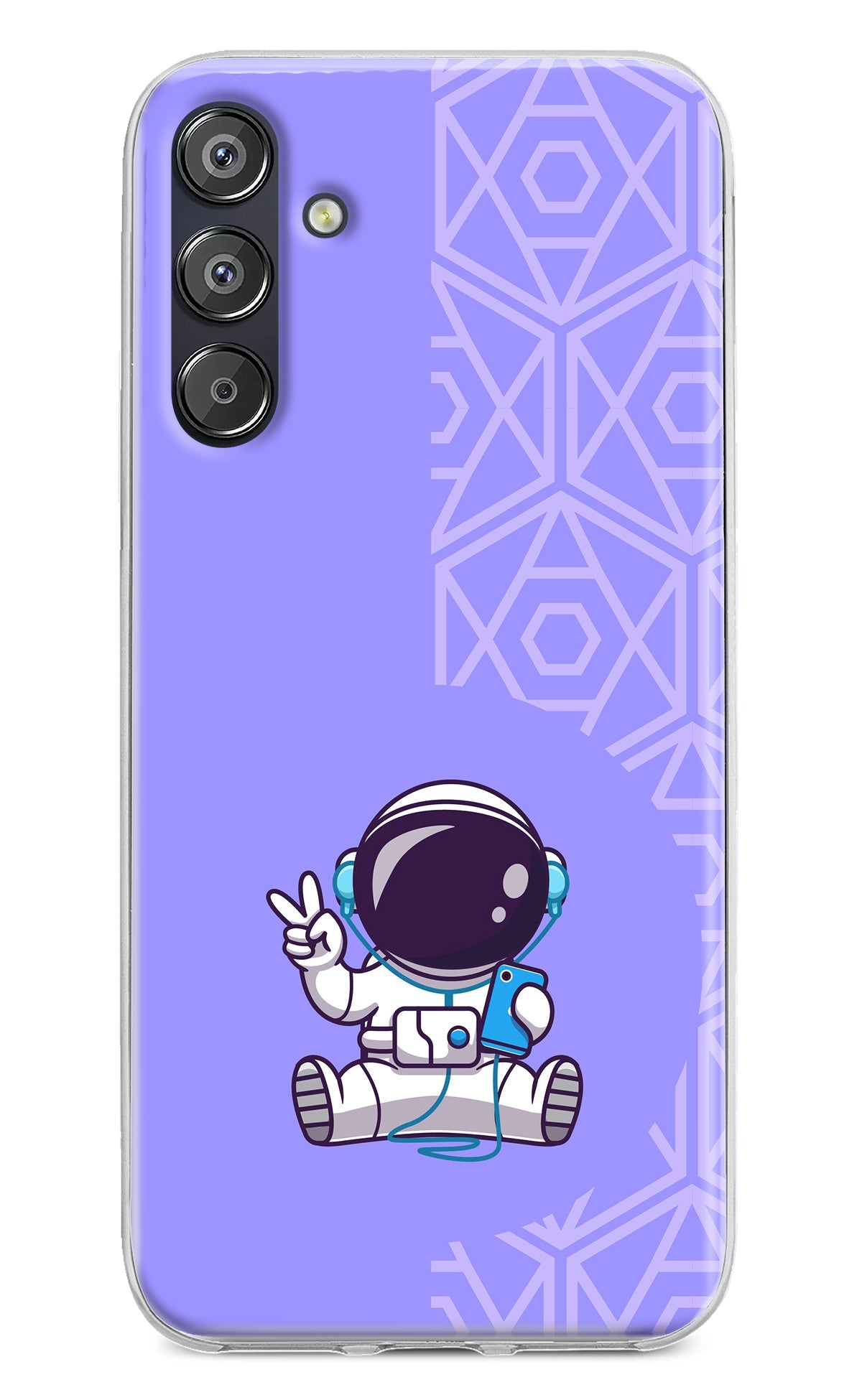 Cute Astronaut Chilling Samsung F15 5G Back Cover