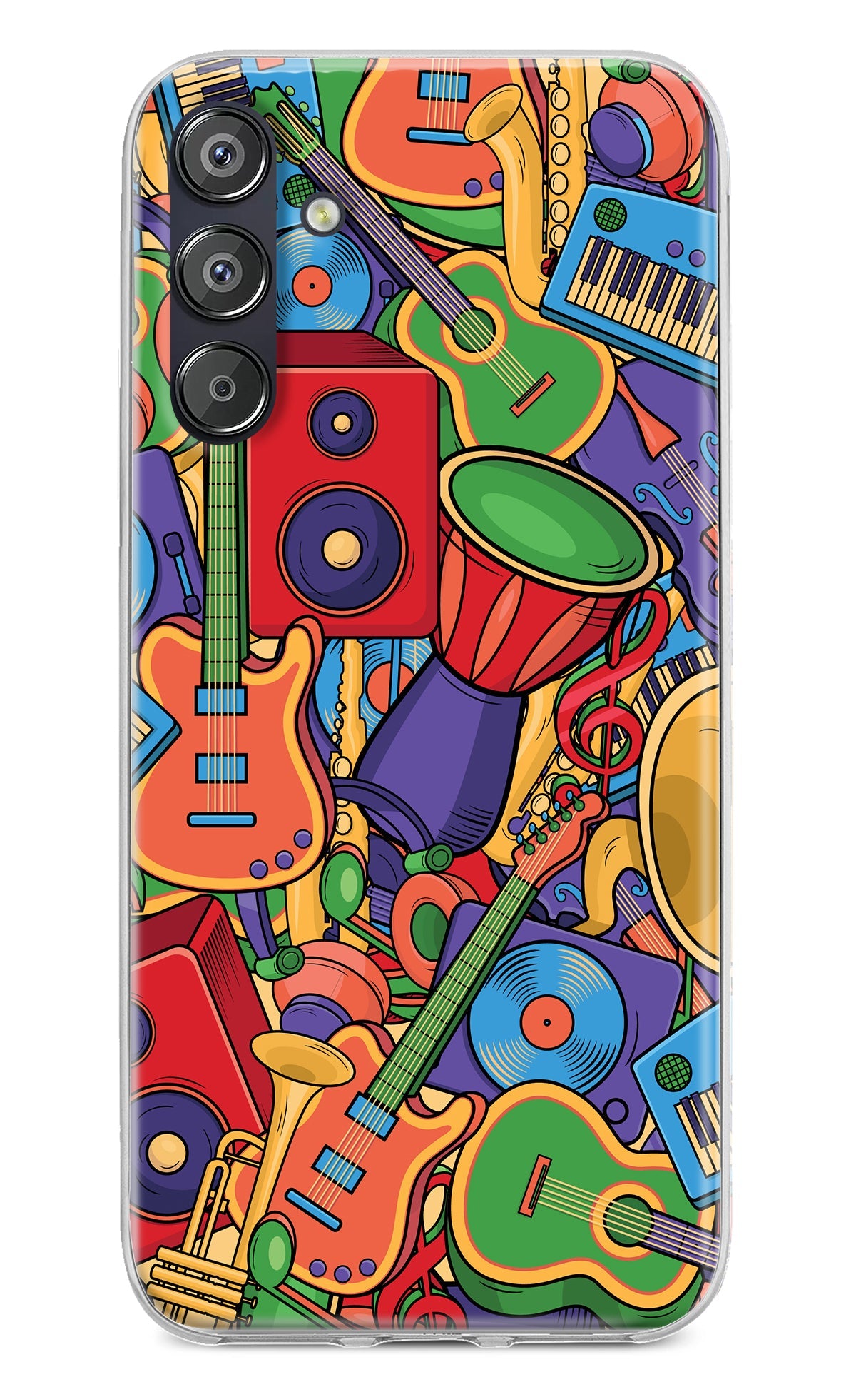 Music Instrument Doodle Samsung F15 5G Back Cover