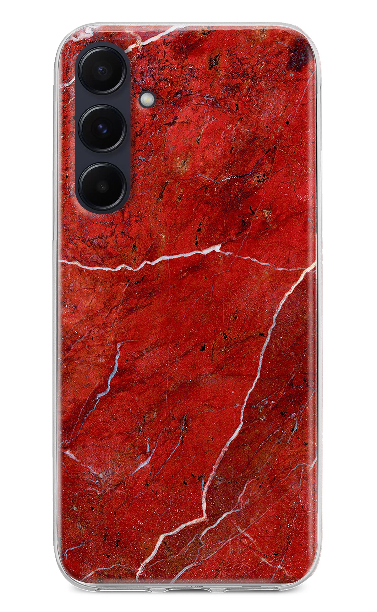 Red Marble Design Samsung A55 5G Back Cover