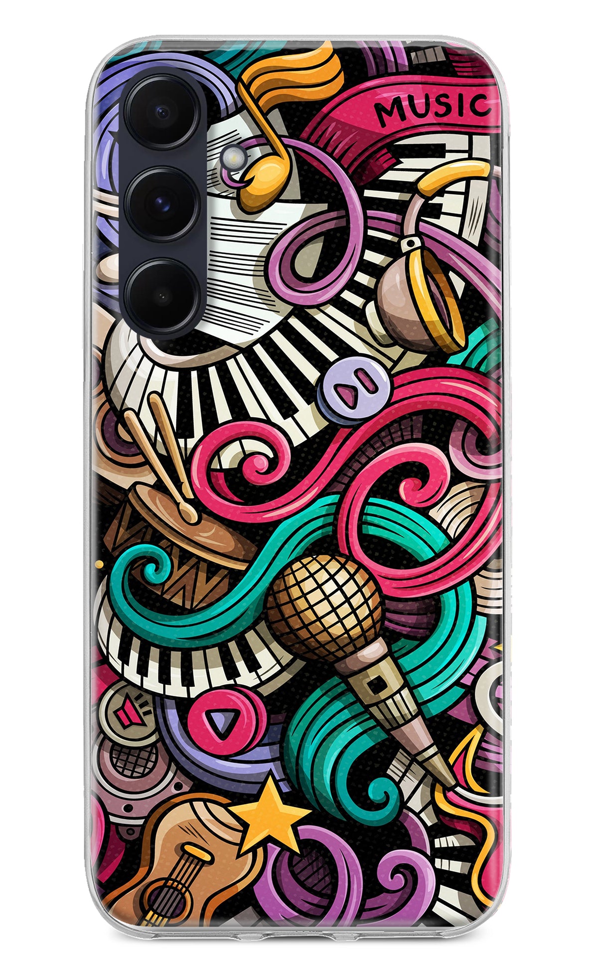 Music Abstract Samsung A55 5G Back Cover