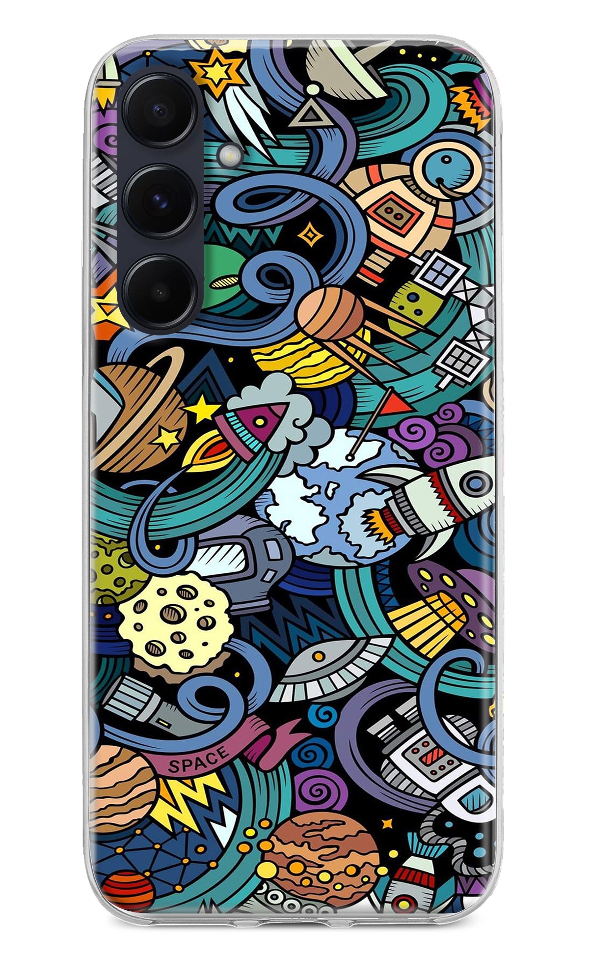 Space Abstract Samsung A55 5G Back Cover
