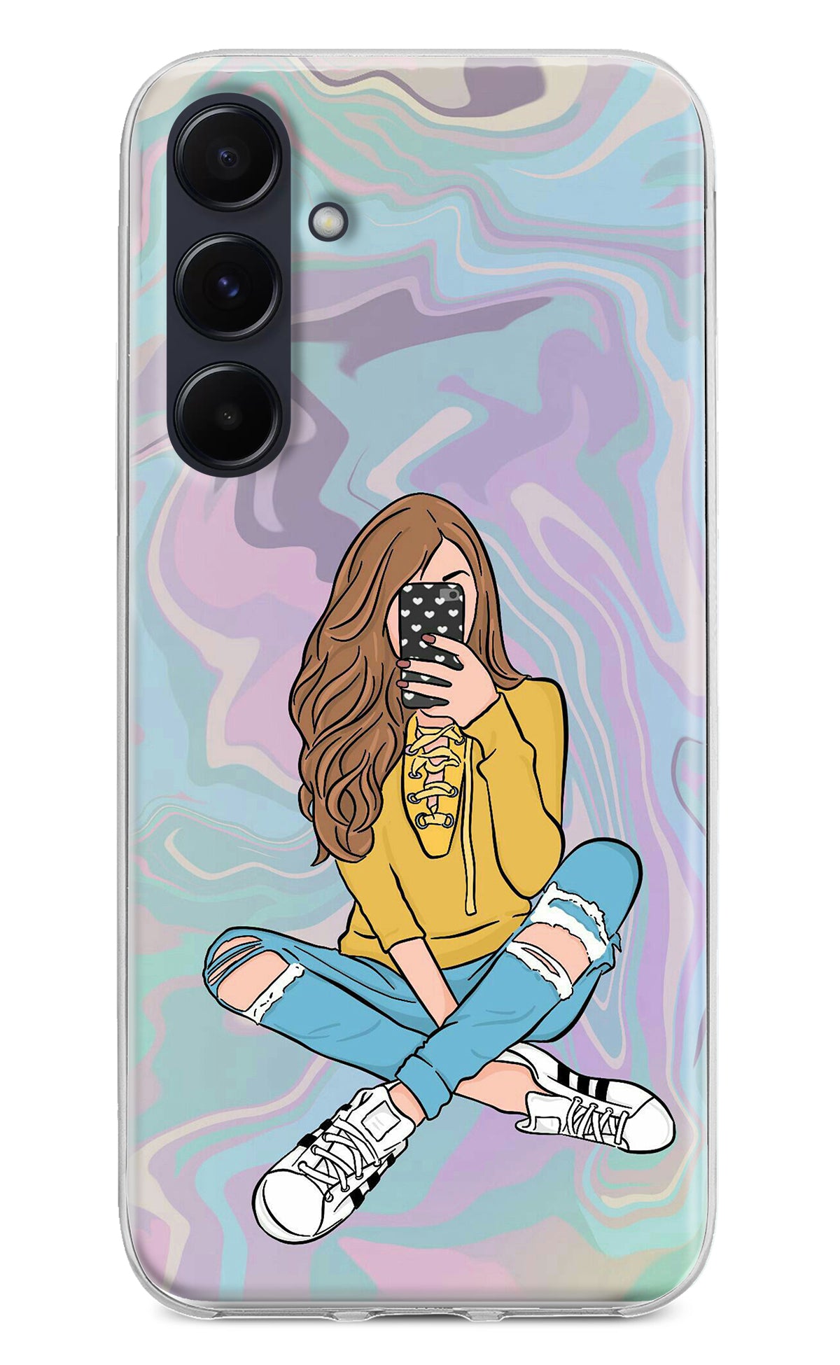 Selfie Girl Samsung A55 5G Back Cover