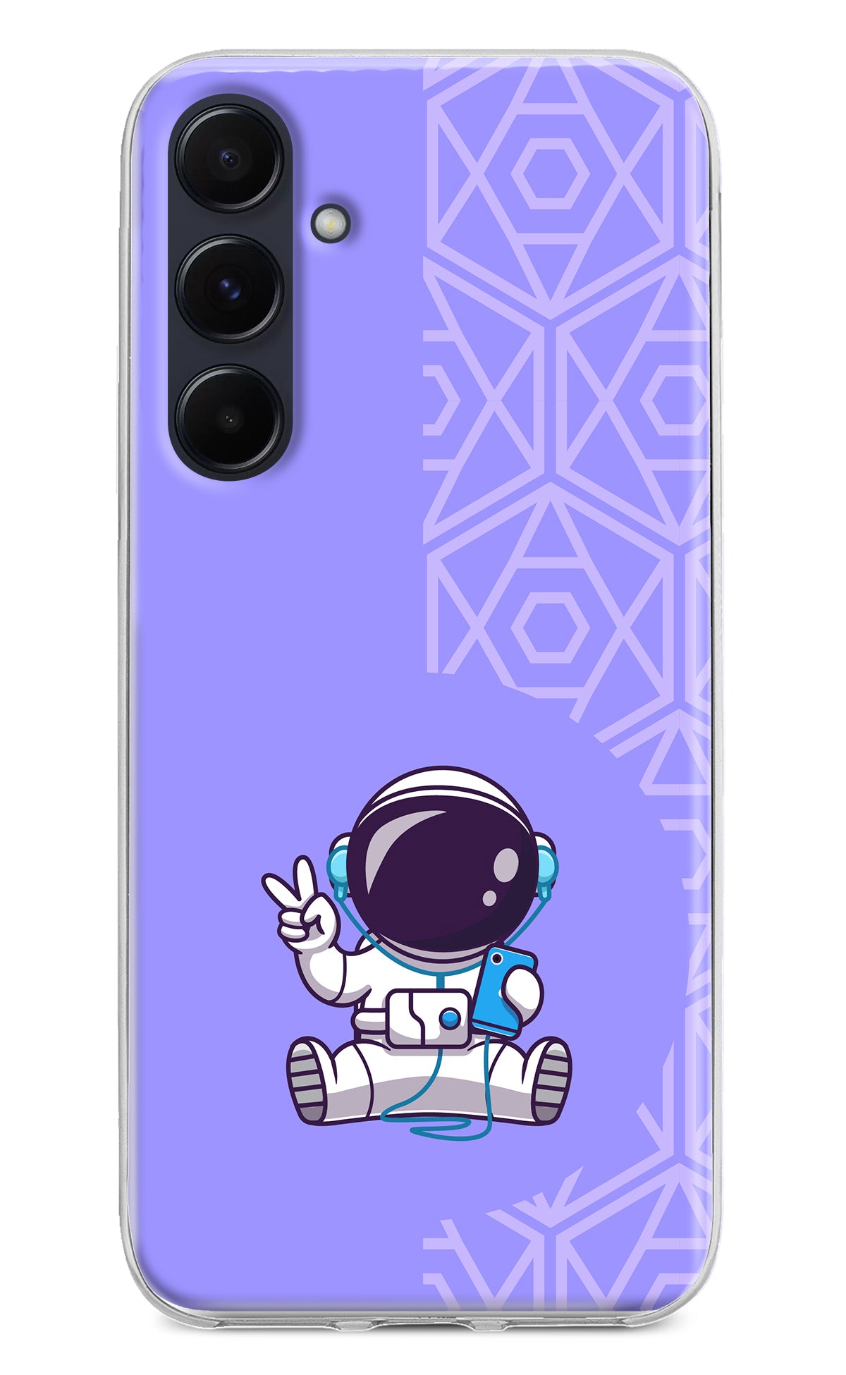 Cute Astronaut Chilling Samsung A55 5G Back Cover