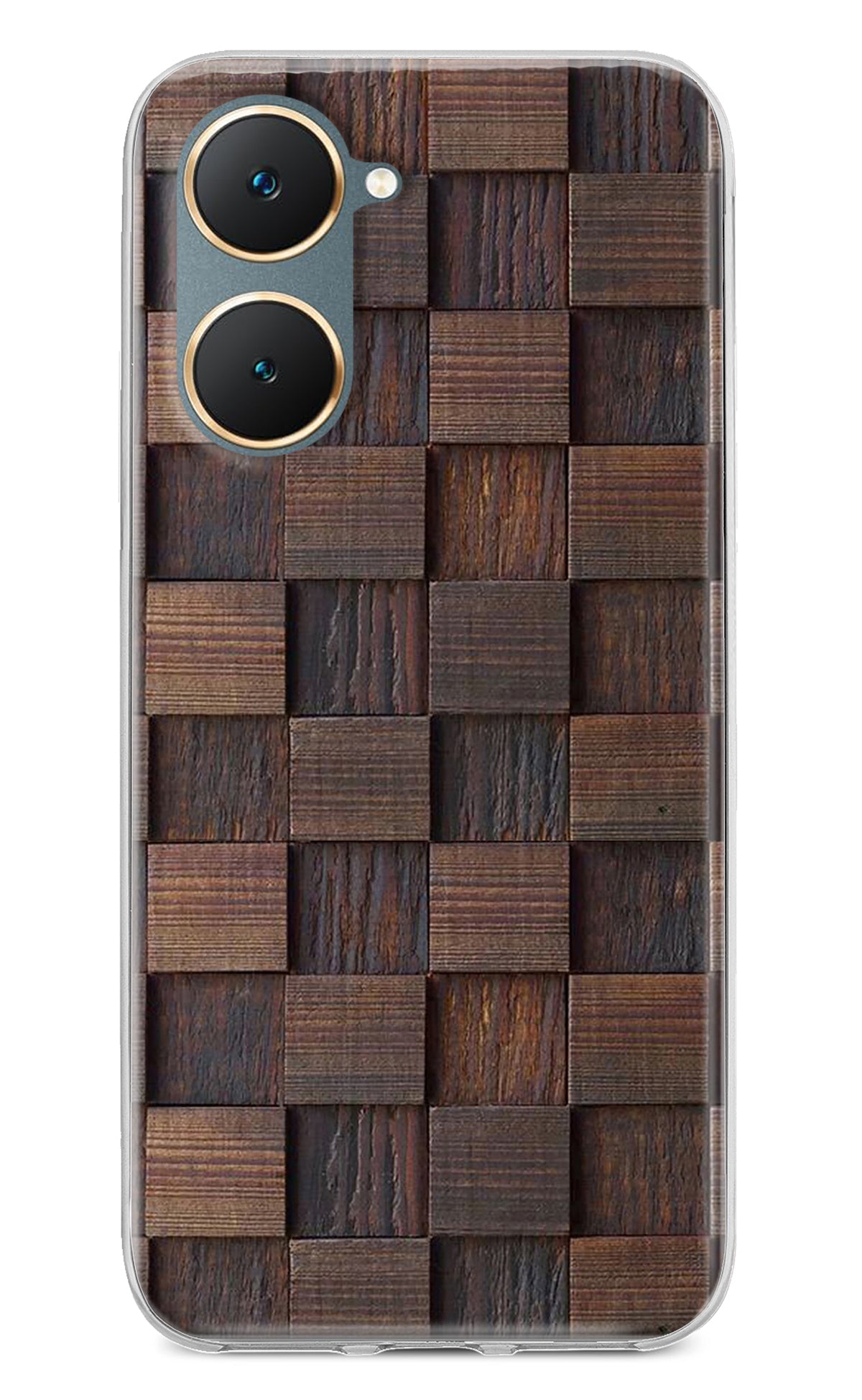 Wooden Cube Design Vivo Y18/Y18e Back Cover