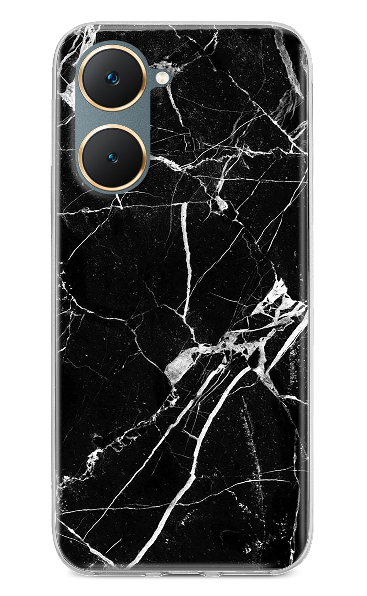 Black Marble Pattern Vivo Y18/Y18e Back Cover