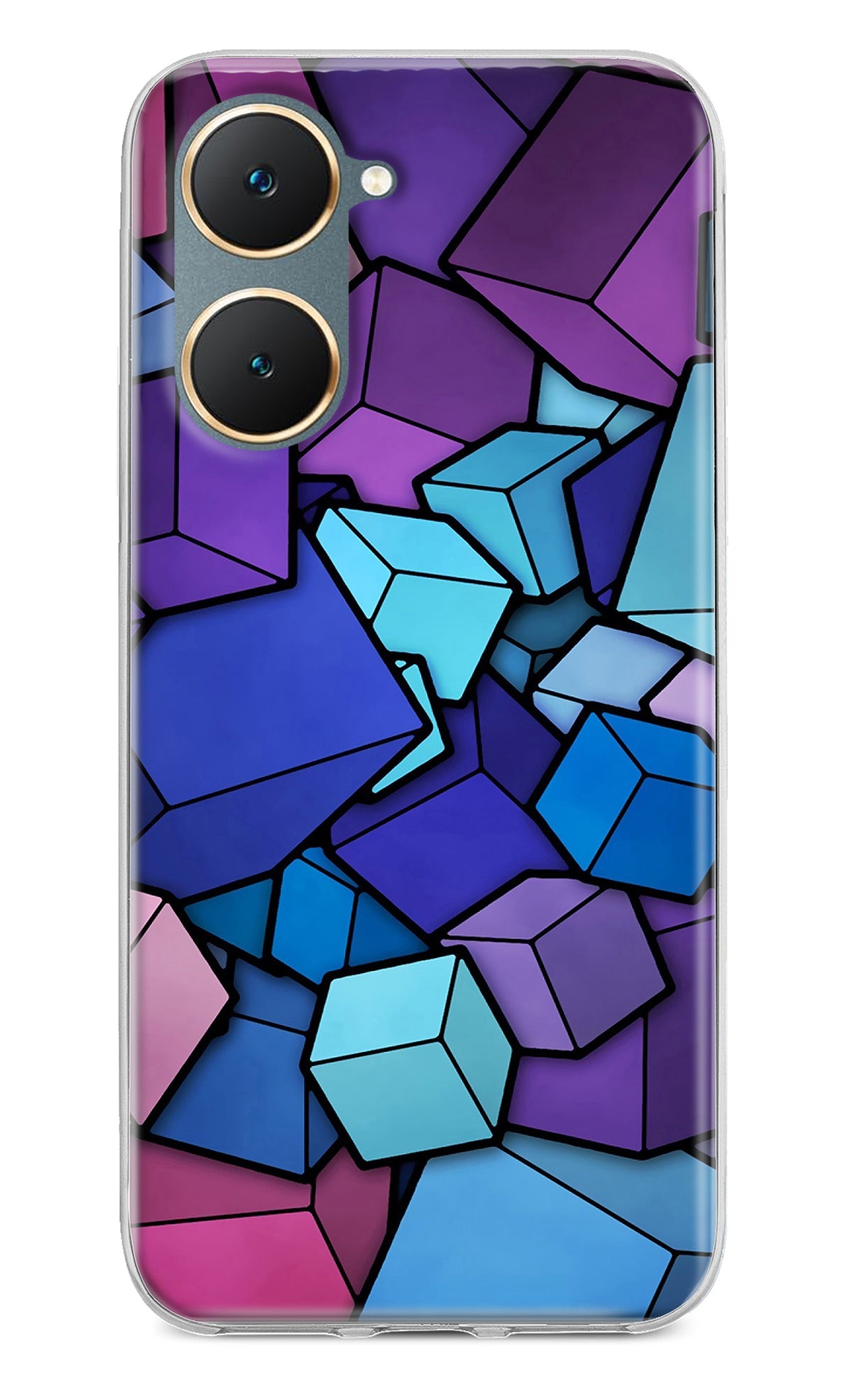 Cubic Abstract Vivo Y18/Y18e Back Cover