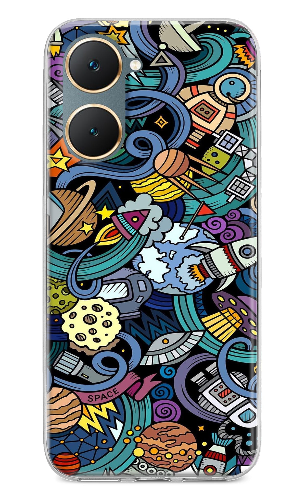 Space Abstract Vivo Y18/Y18e Back Cover