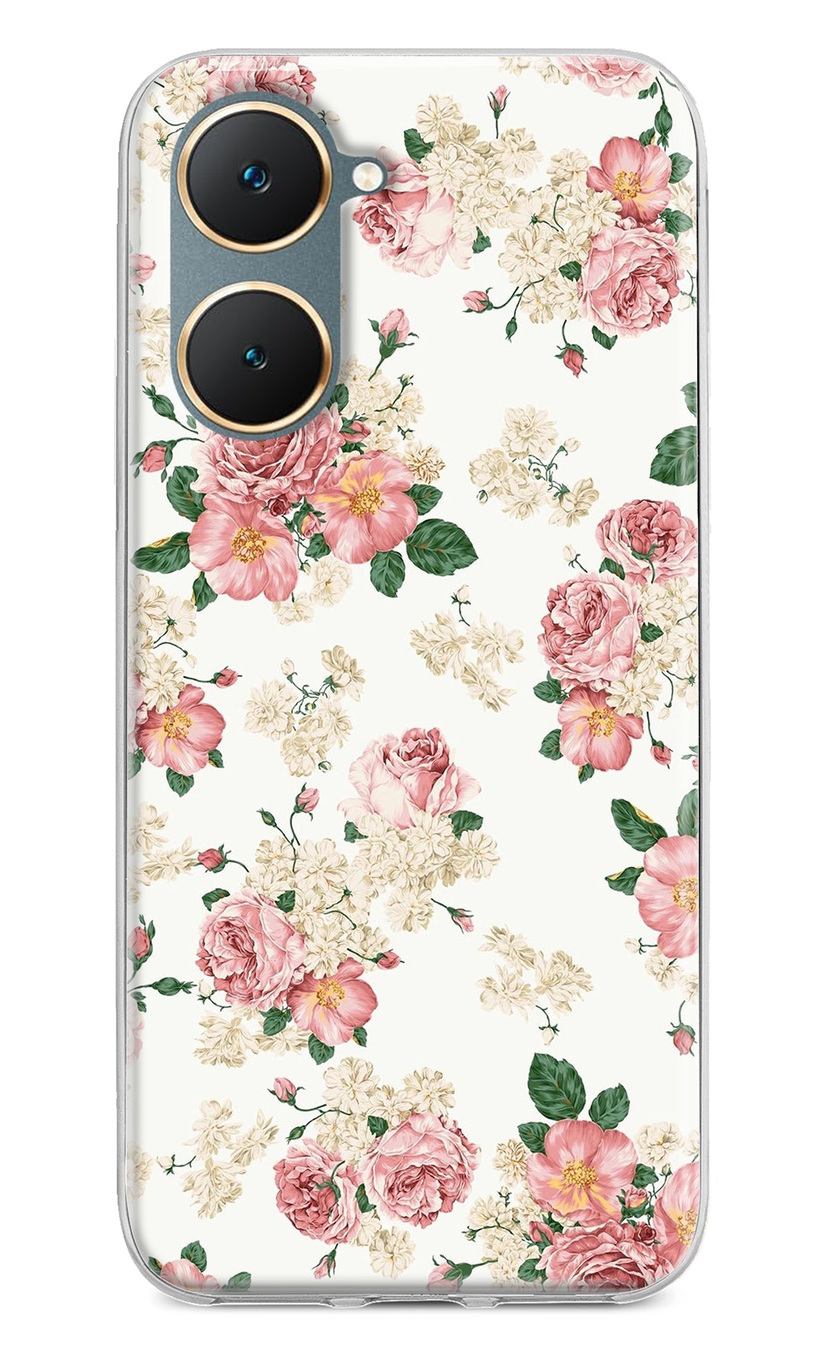 Flowers Vivo Y18/Y18e Back Cover