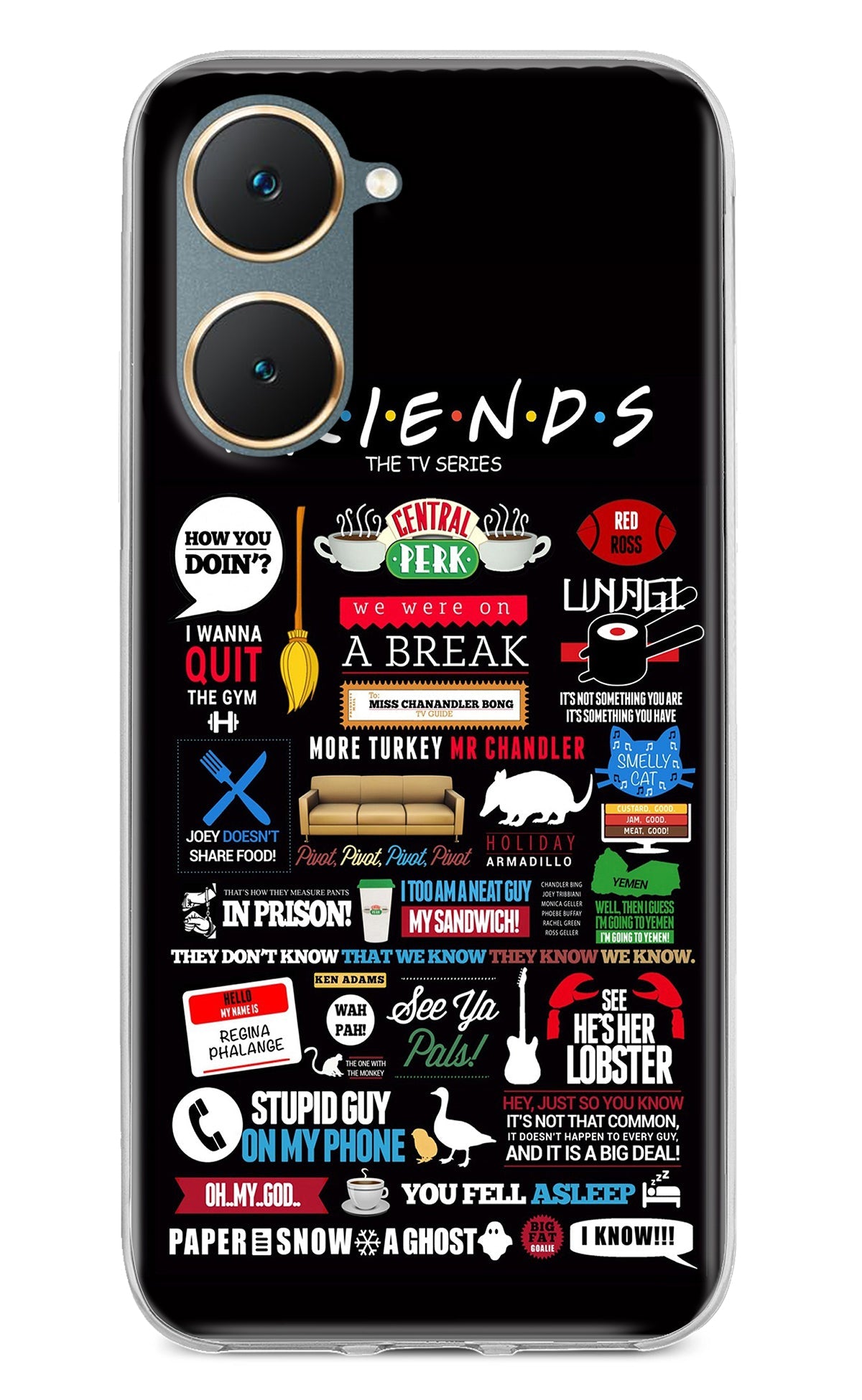 FRIENDS Vivo Y18/Y18e Back Cover