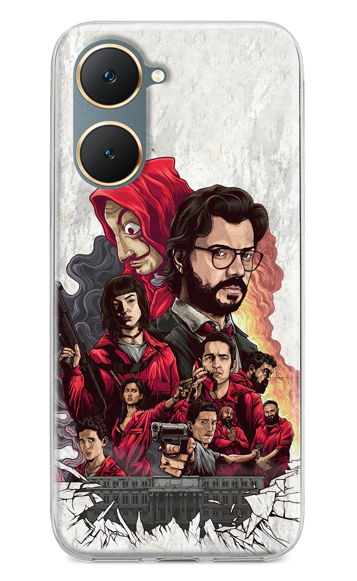 Money Heist Artwork Vivo Y18/Y18e Back Cover