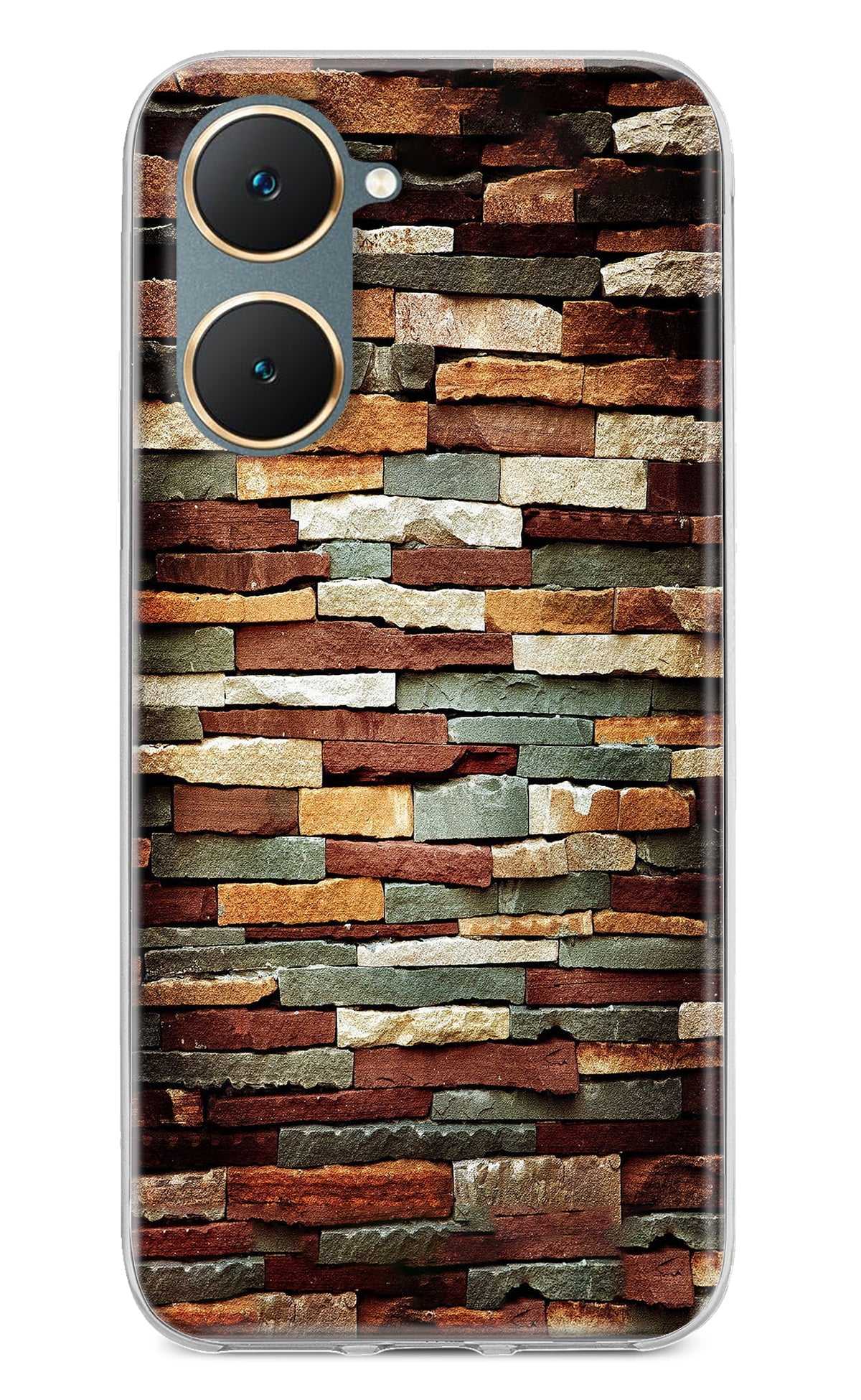 Bricks Pattern Vivo Y18/Y18e Back Cover