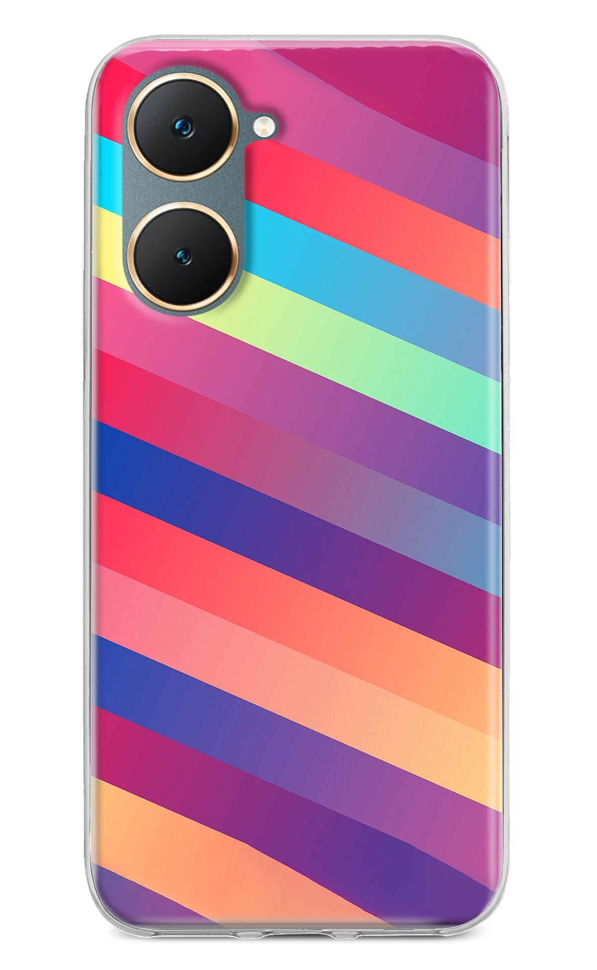 Stripes color Vivo Y18/Y18e Back Cover