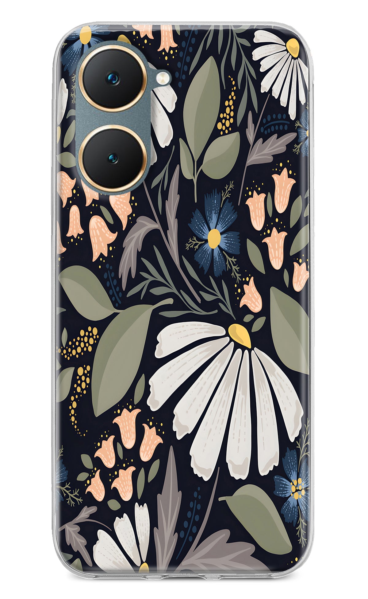 Flowers Art Vivo Y18/Y18e Back Cover