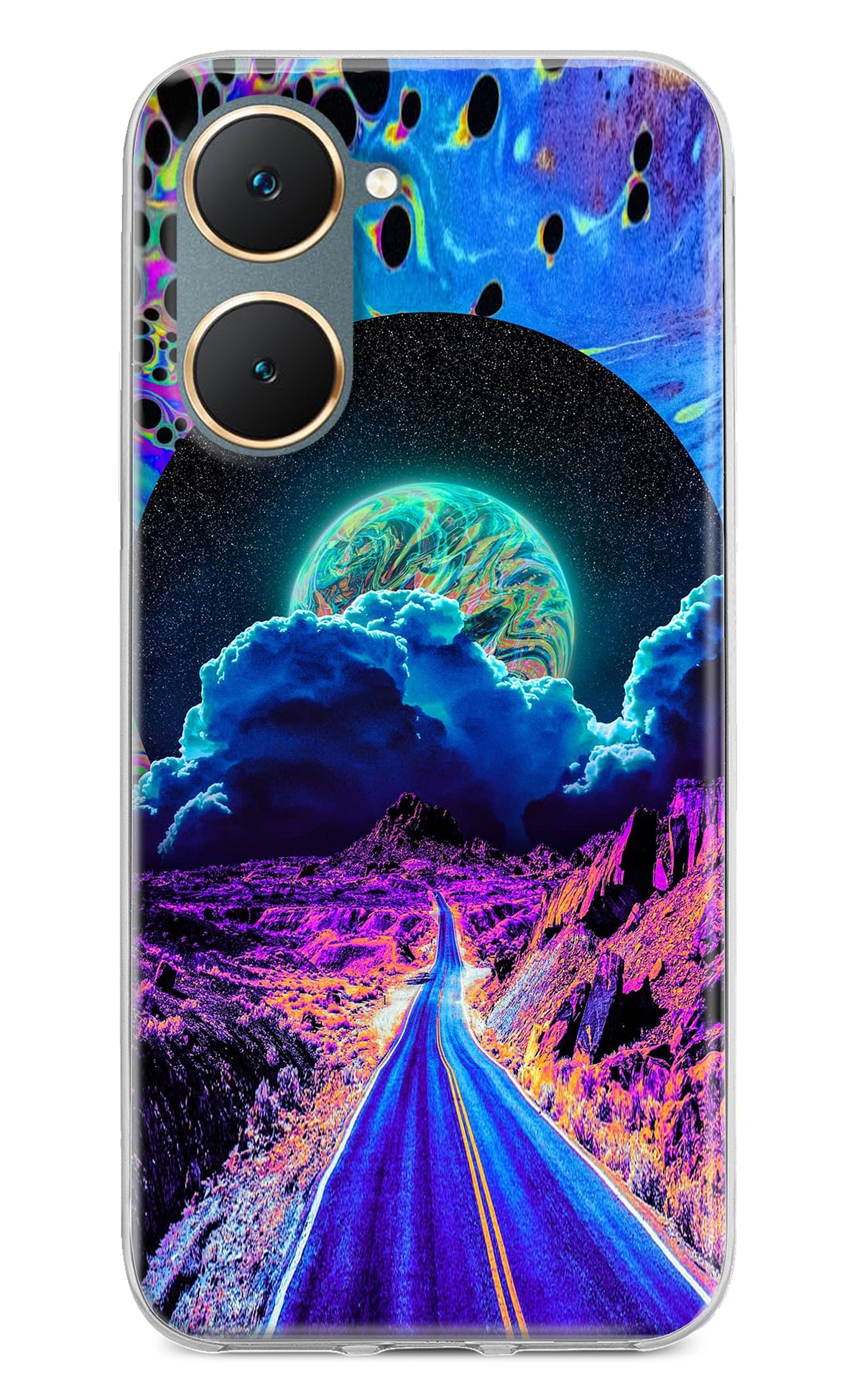 Psychedelic Painting Vivo Y18/Y18e Back Cover