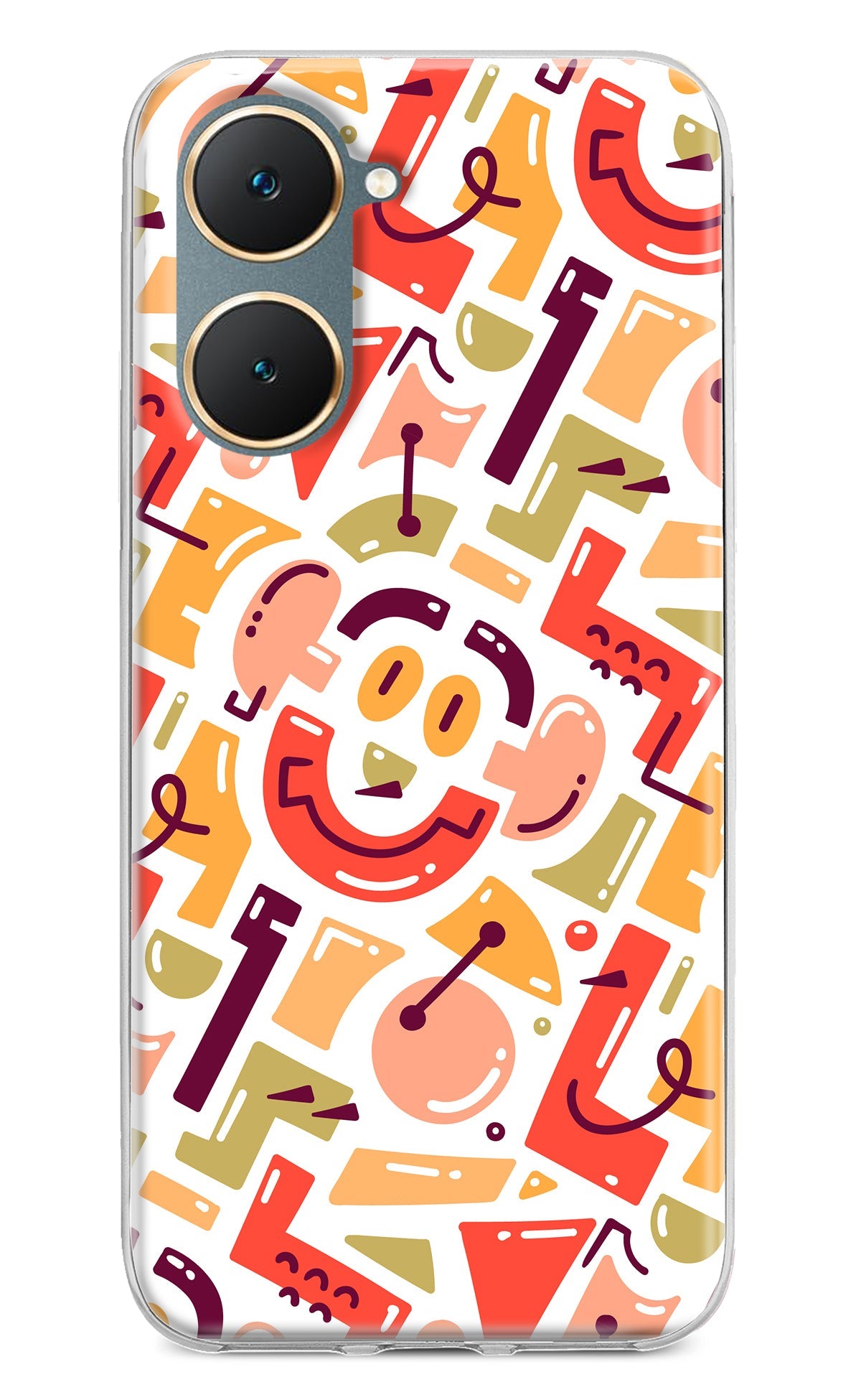 Doodle Pattern Vivo Y18/Y18e Back Cover