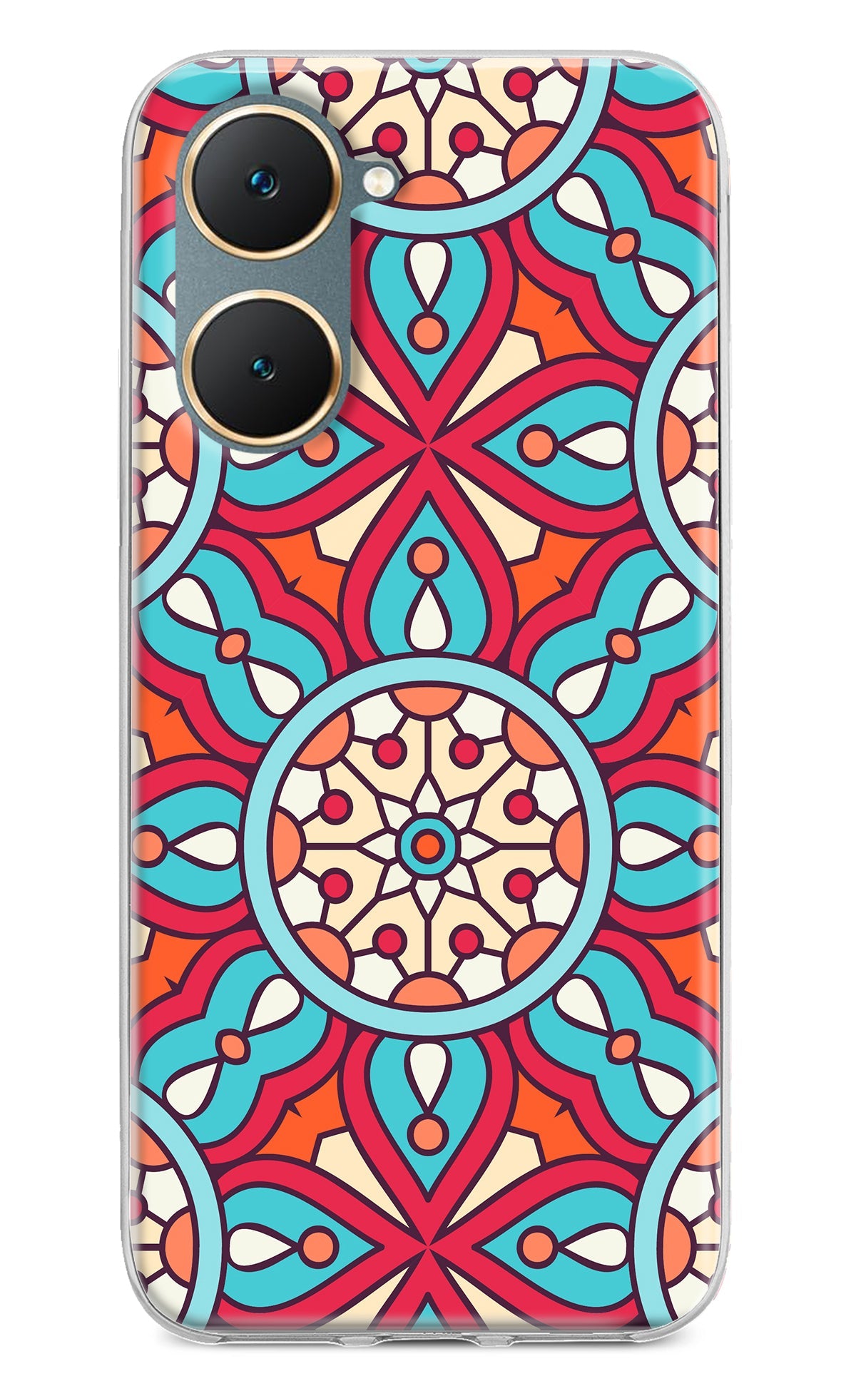 Mandala Geometric Vivo Y18/Y18e Back Cover