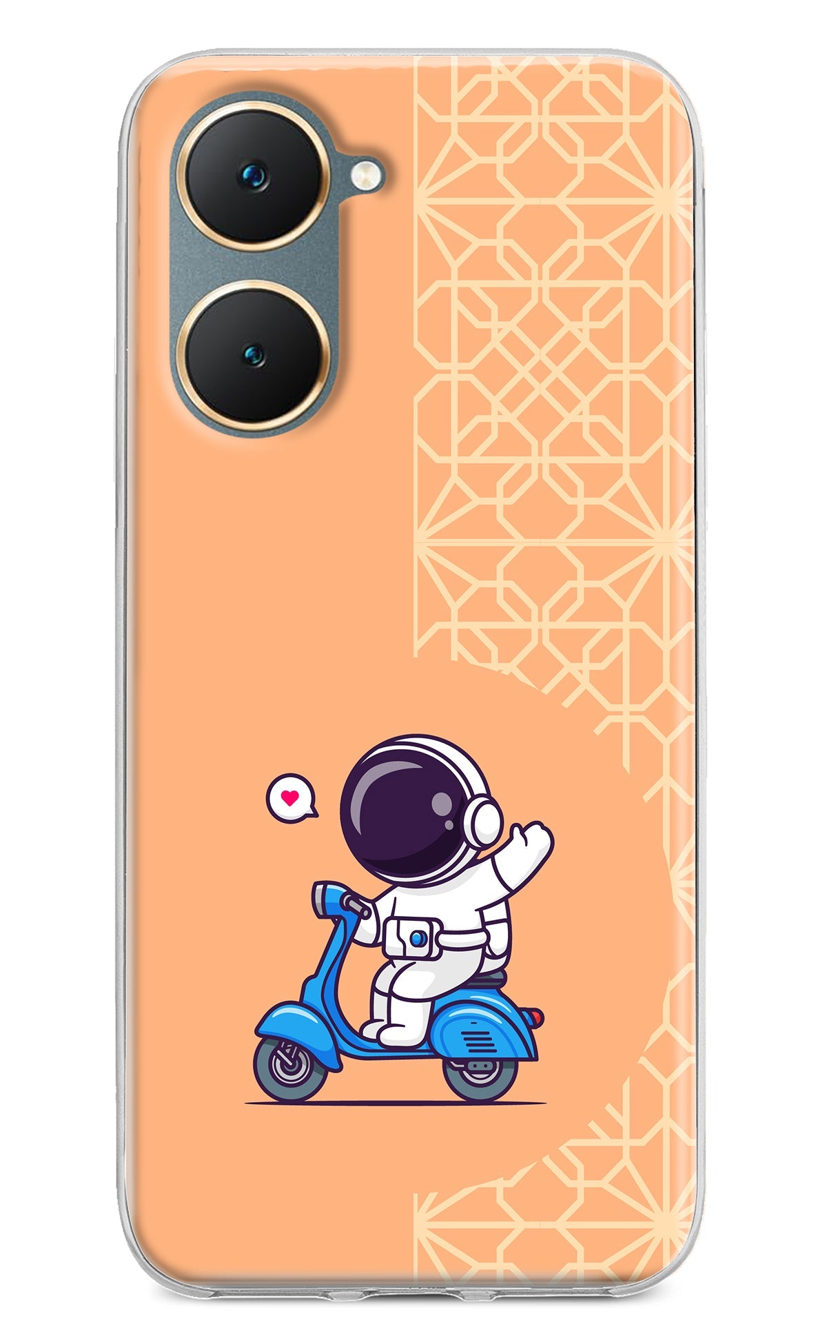 Cute Astronaut Riding Vivo Y18/Y18e Back Cover